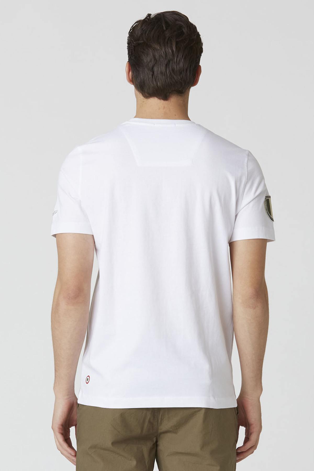 Herren T-shirt Aeronautica Militare TS2411J634 OFF WHITE — Ansicht 3