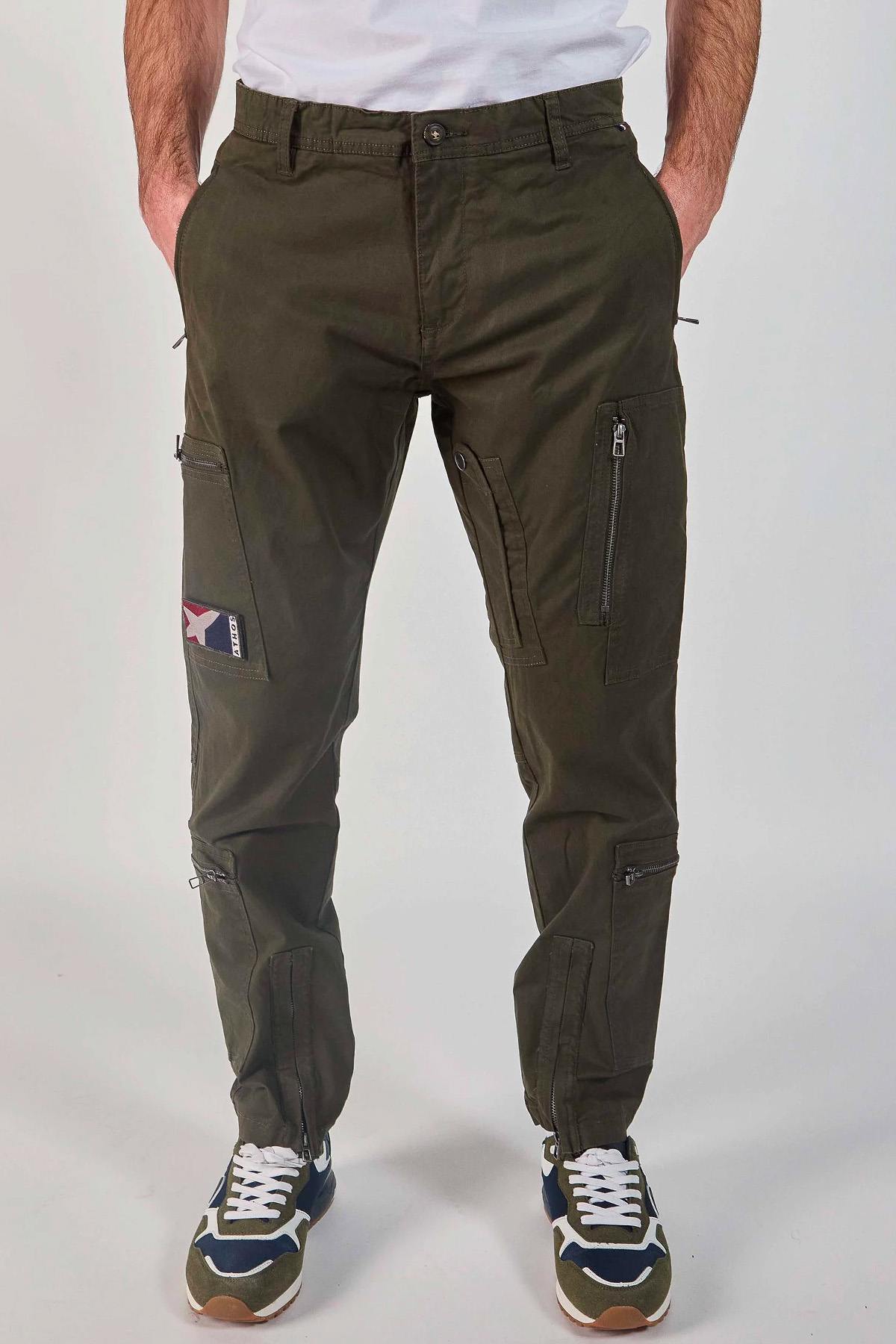 Herren Hose Patrouille De France MACH 1 AIRCRAFT ARMY GREEN — Ansicht 1