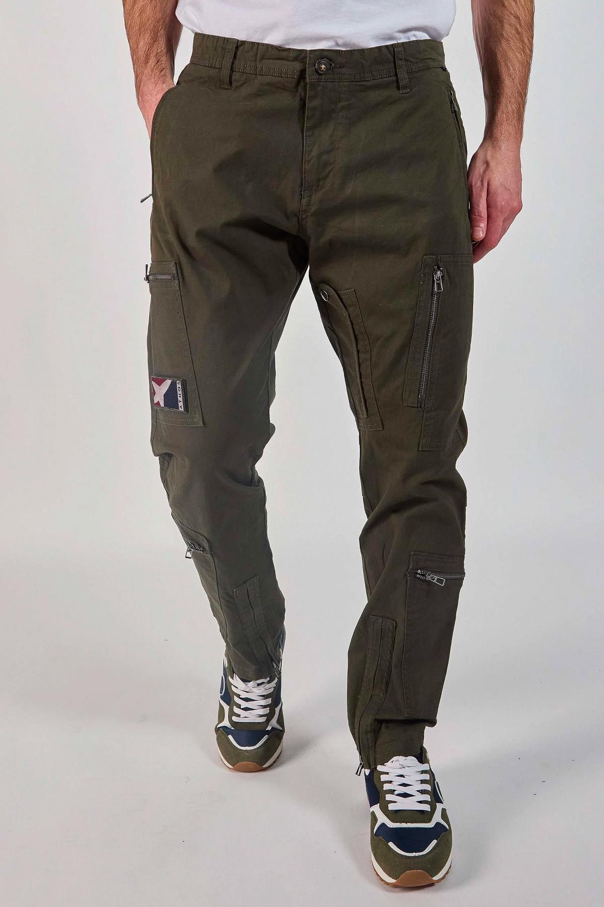Herren Hose Patrouille De France MACH 1 AIRCRAFT ARMY GREEN — Ansicht 4