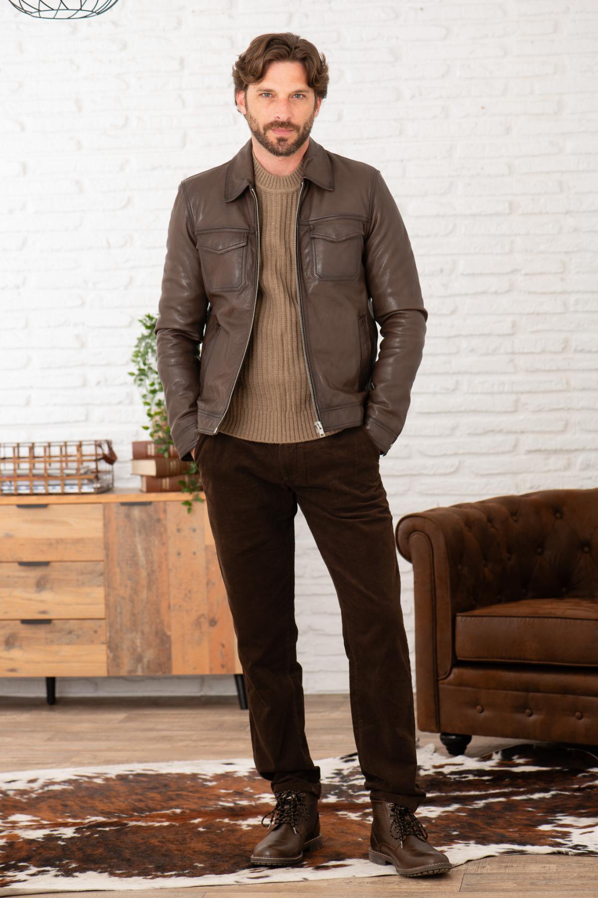 Giacche Uomo Serge Pariente CREED MOCCA — vista 2