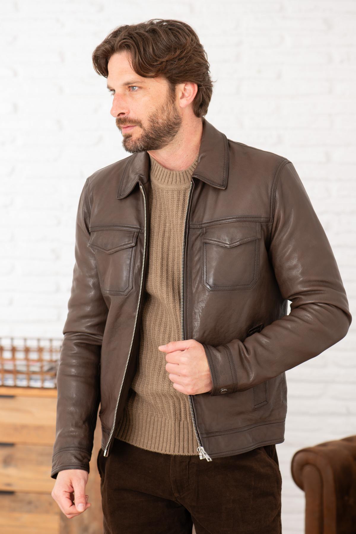 Giacche Uomo Serge Pariente CREED MOCCA — vista 3