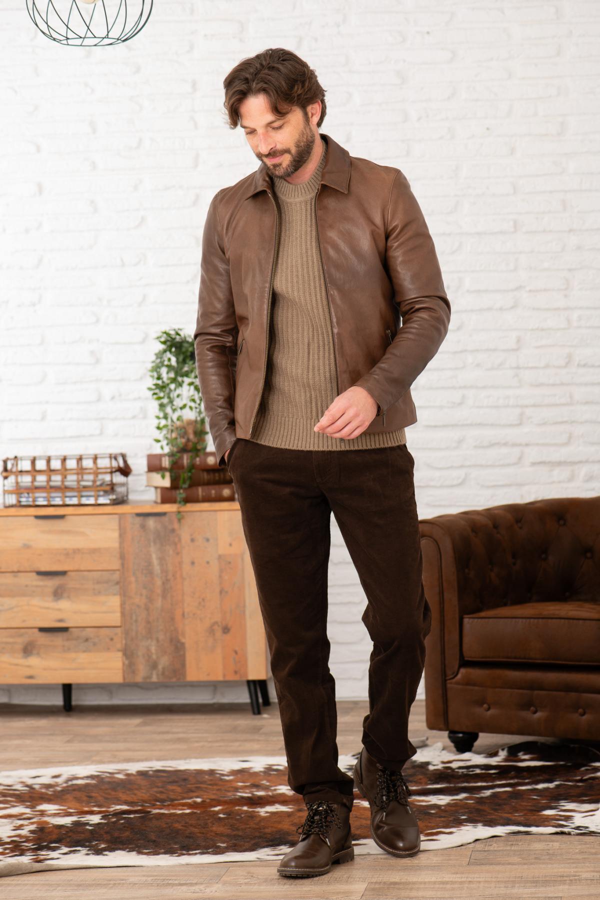 Blouson Homme Chevignon TROOPER CACAO — vue 2