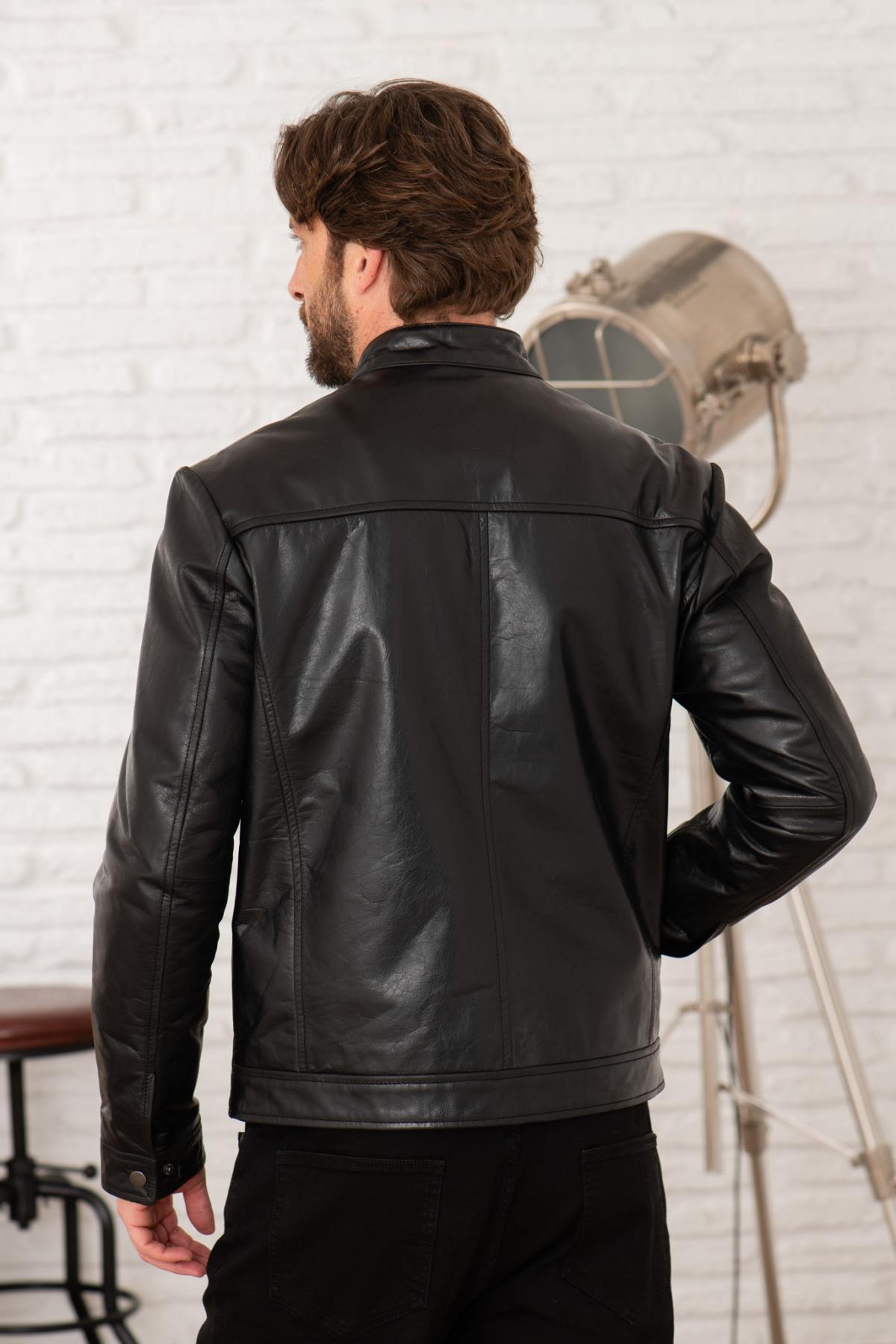 Blouson Homme Serge Pariente RETRO BUFFLE BLACK — vue 2
