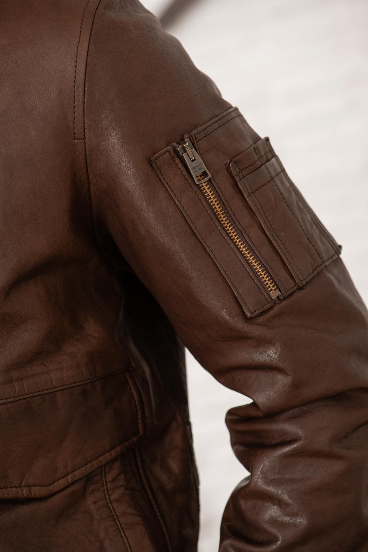 Giacche Uomo Aeronautica Militare PN5048PL147 00009 CHOCOLATE — vista 7