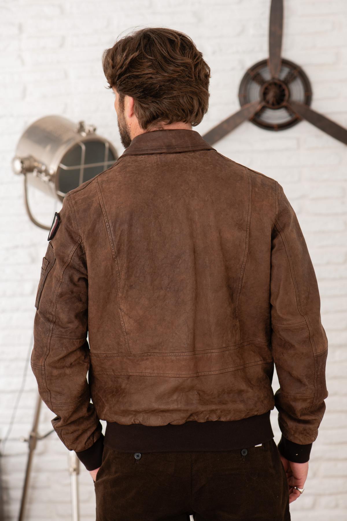 Giacche Uomo Aeronautica Militare PN5047PL00300 00083 MARRONE — vista 2