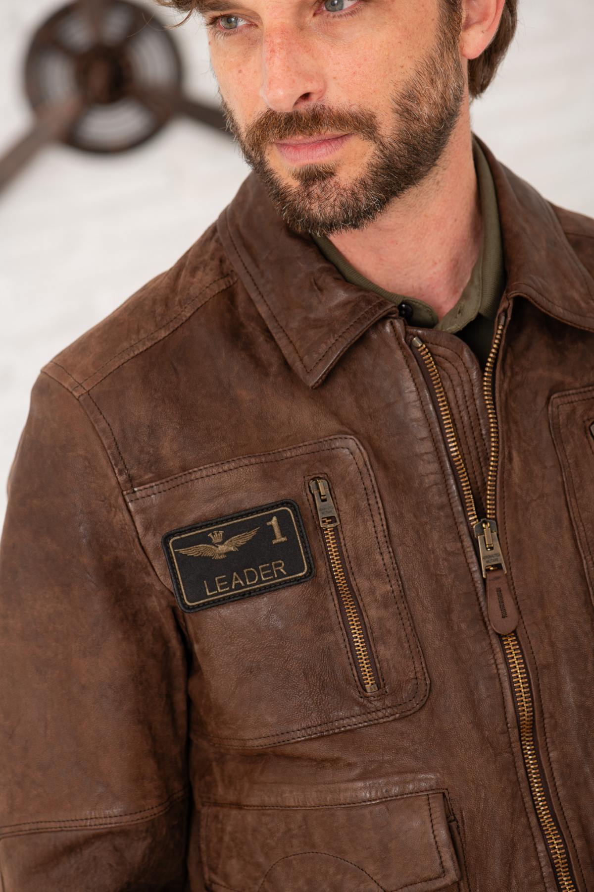 Giacche Uomo Aeronautica Militare PN5047PL00300 00083 MARRONE — vista 8