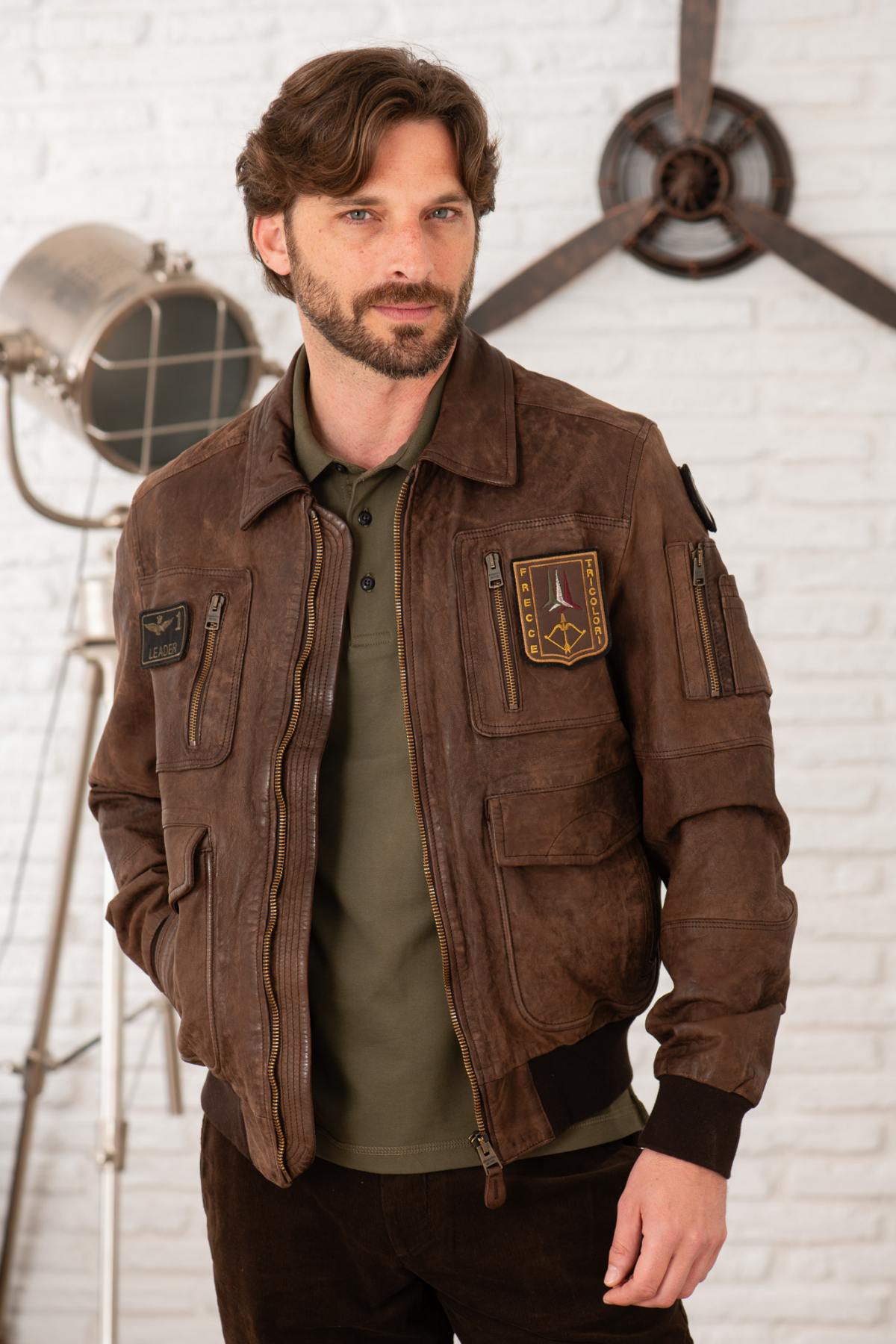 Giacche Uomo Aeronautica Militare PN5047PL00300 00083 MARRONE — vista 7