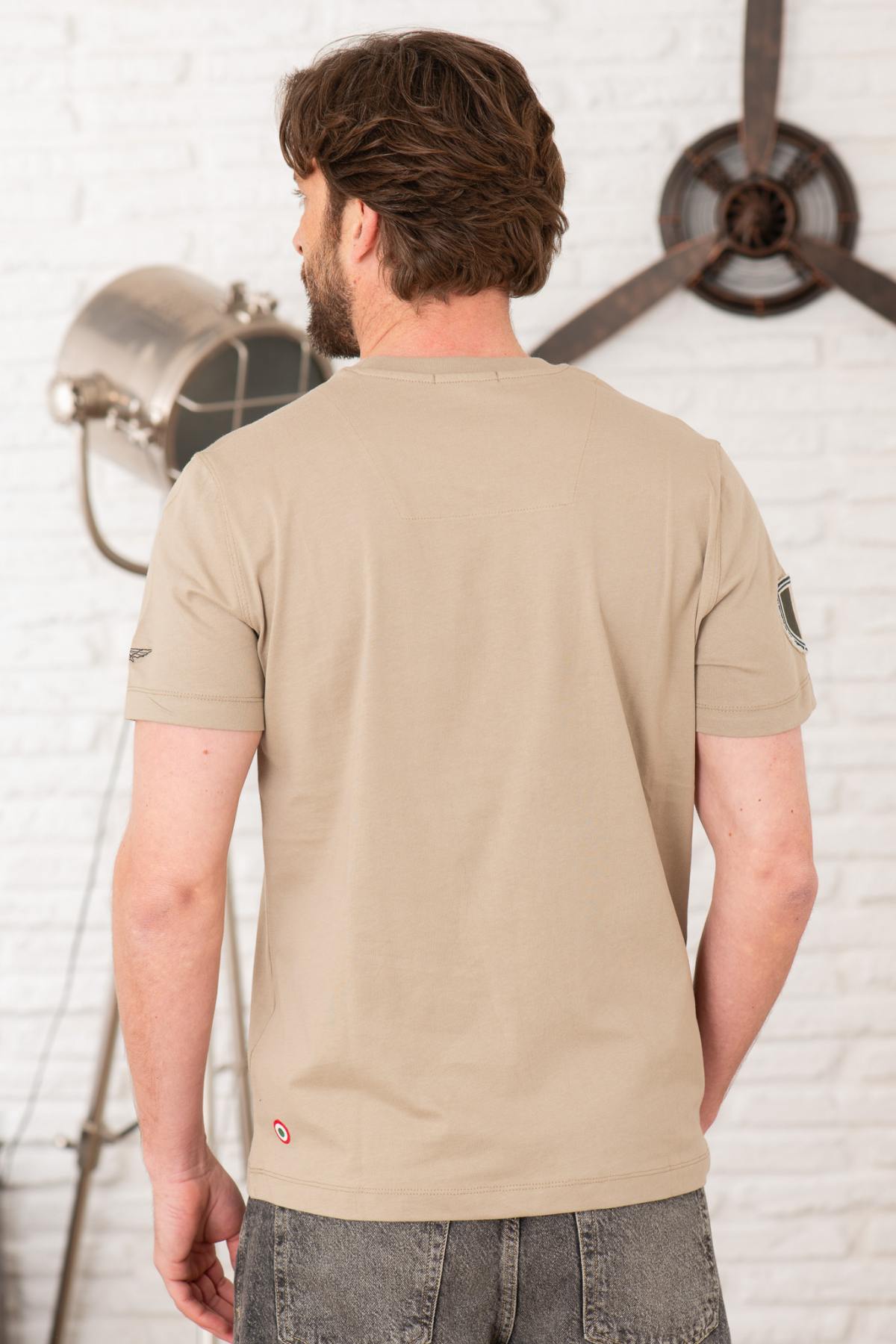 Herren T-shirt Aeronautica Militare TS2411J634 57591 DUNE BEIGE — Ansicht 4