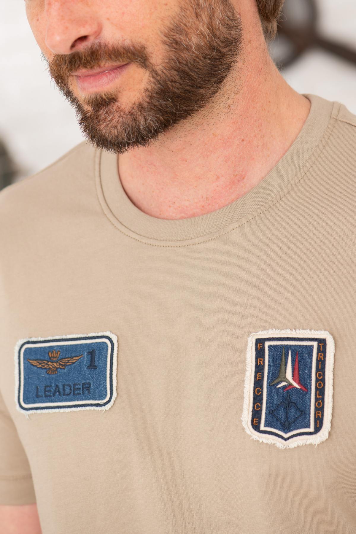 Herren T-shirt Aeronautica Militare TS2411J634 57591 DUNE BEIGE — Ansicht 3