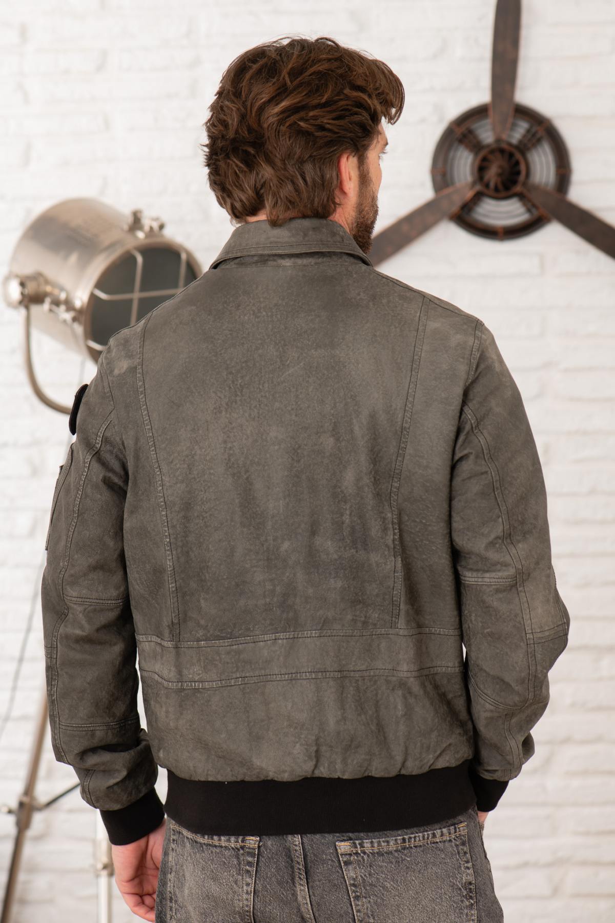 Giacche Uomo Aeronautica Militare PN5047PL00300 00014 FUMO — vista 4