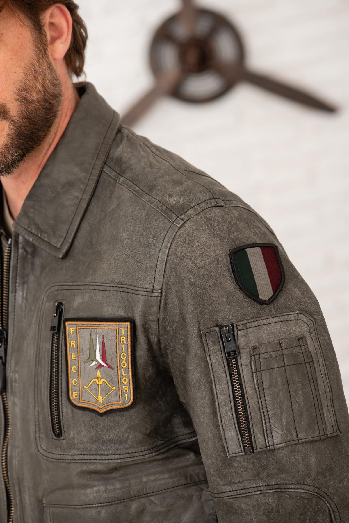 Giacche Uomo Aeronautica Militare PN5047PL00300 00014 FUMO — vista 7