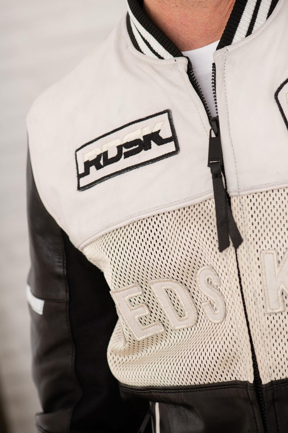 Giacche Uomo Redskins NOGARO RACING BLACK / WHITE — vista 8