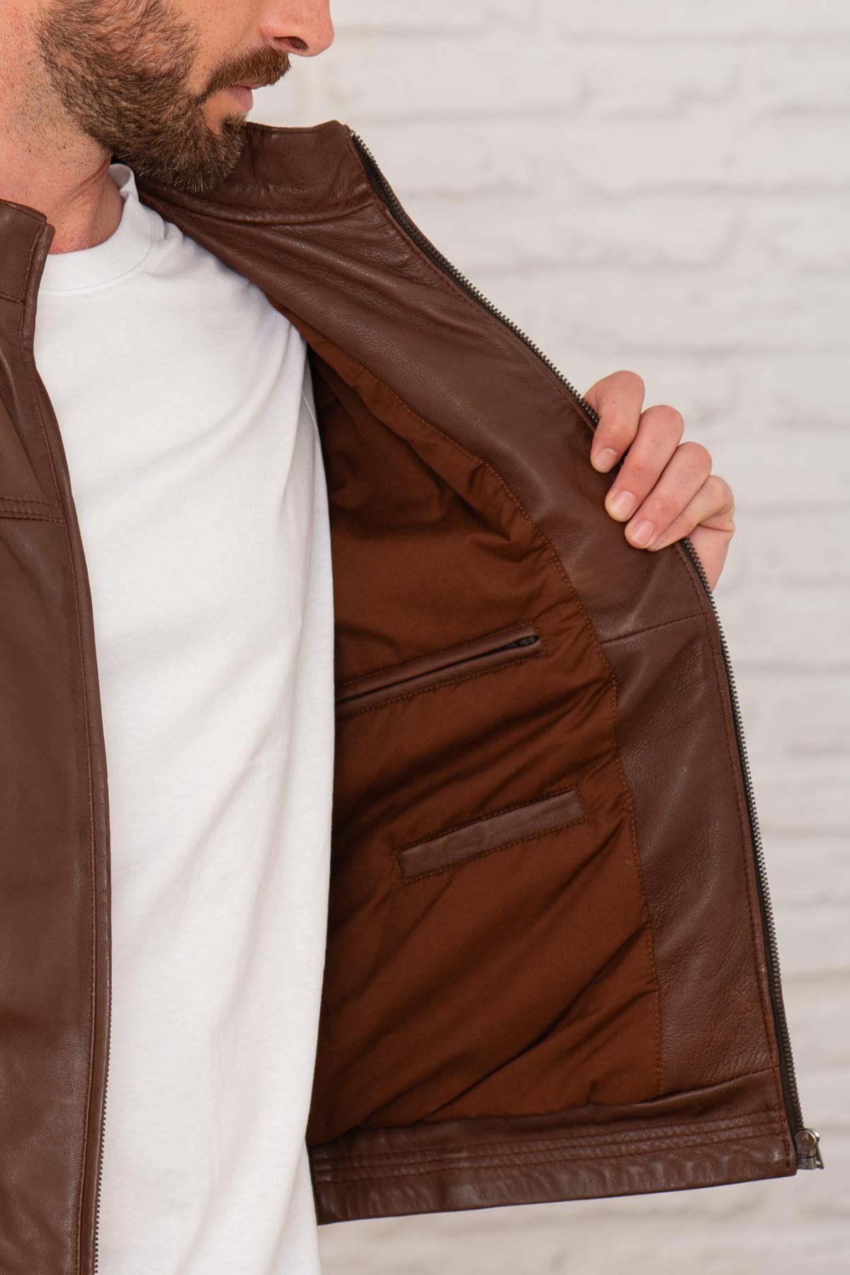 Chaqueta Hombre Serge Pariente SYLVINO ACTIVE BROWN — vista 7