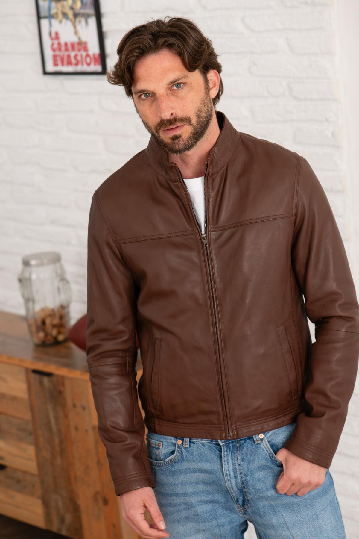 Chaqueta Hombre Serge Pariente SYLVINO ACTIVE BROWN — vista 4
