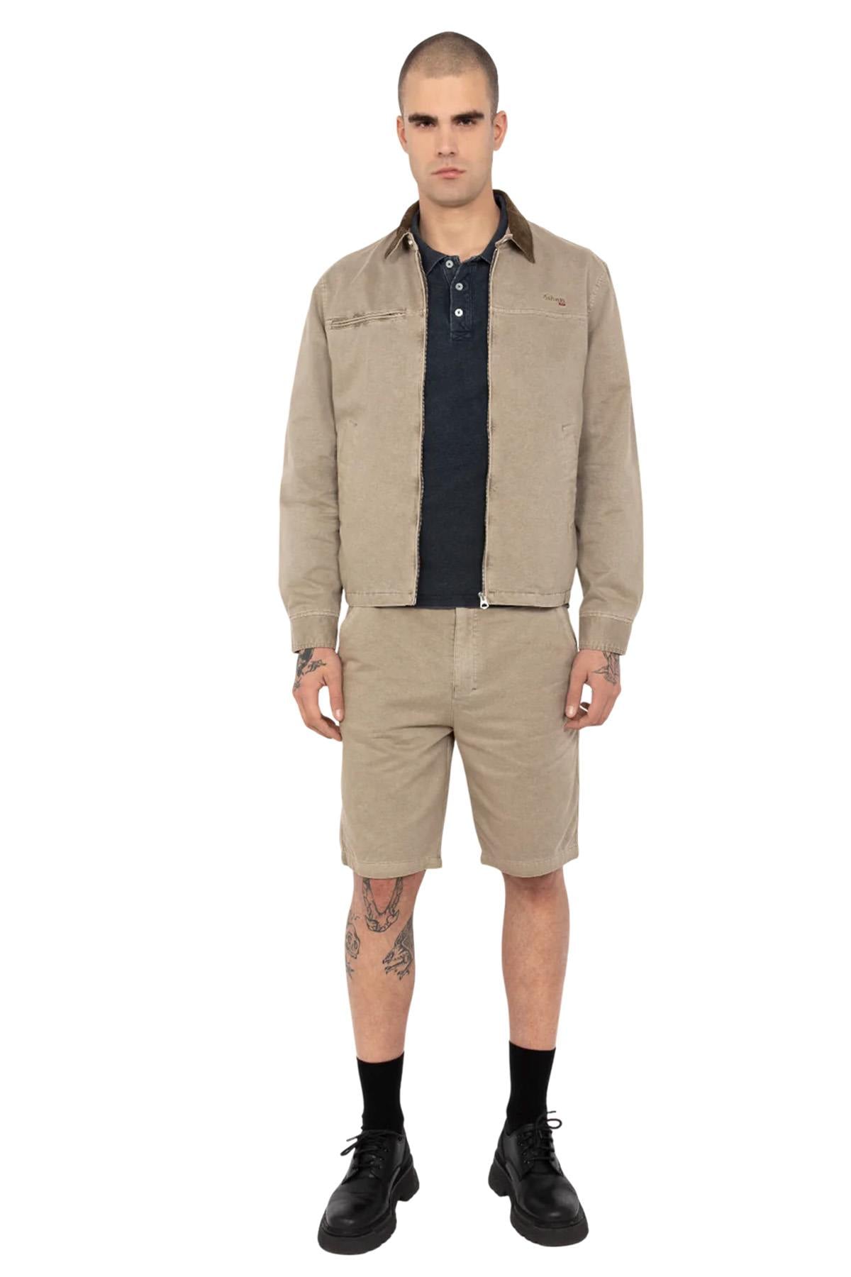 Chaqueta Hombre Schott CADAMSWASH TAUPE — vista 5