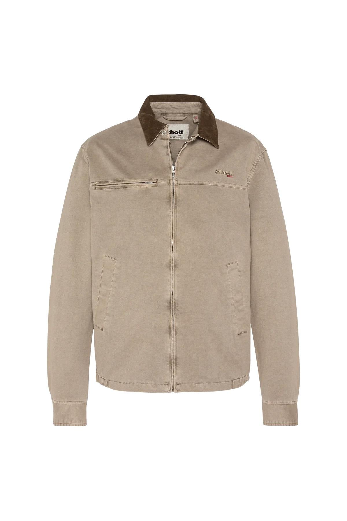 Chaqueta Hombre Schott CADAMSWASH TAUPE — vista 10