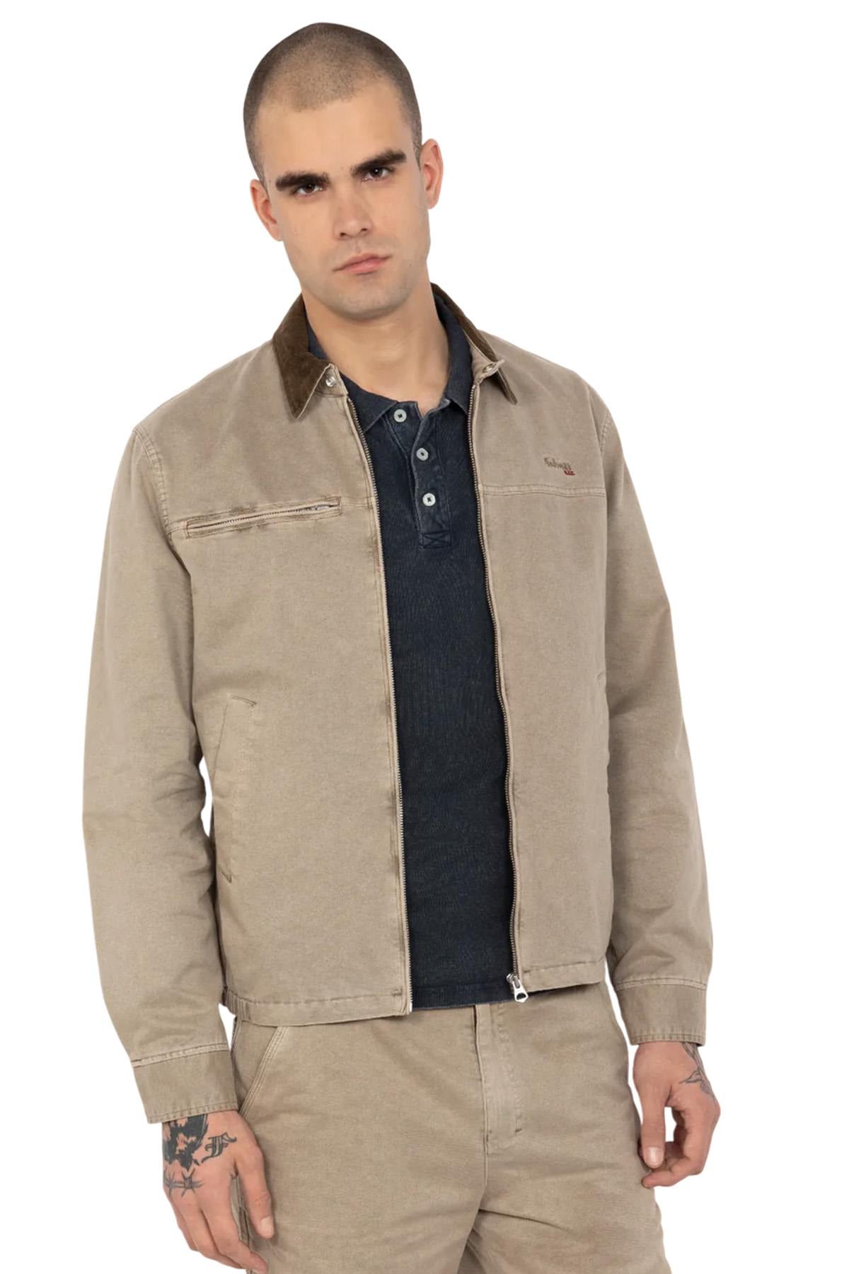 Chaqueta Hombre Schott CADAMSWASH TAUPE — vista 2