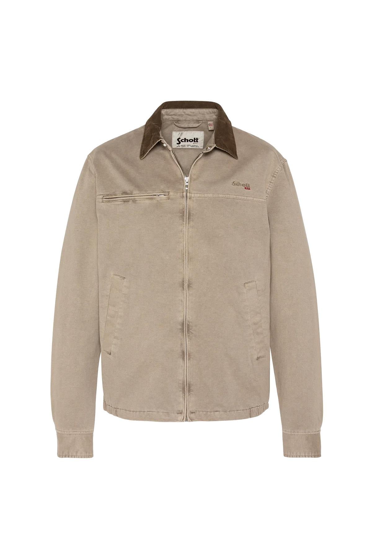 Chaqueta Hombre Schott CADAMSWASH TAUPE — vista 6