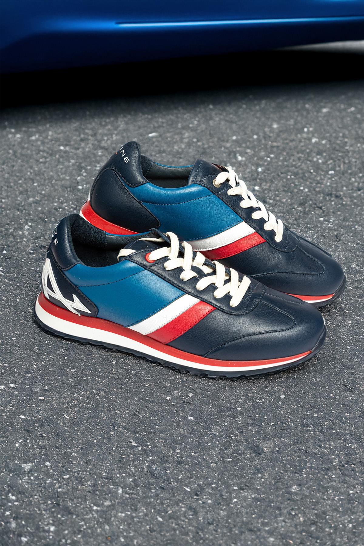 Herren Ledersneakers Alpine BERLINETTE ROYAL BLUE — Ansicht 1