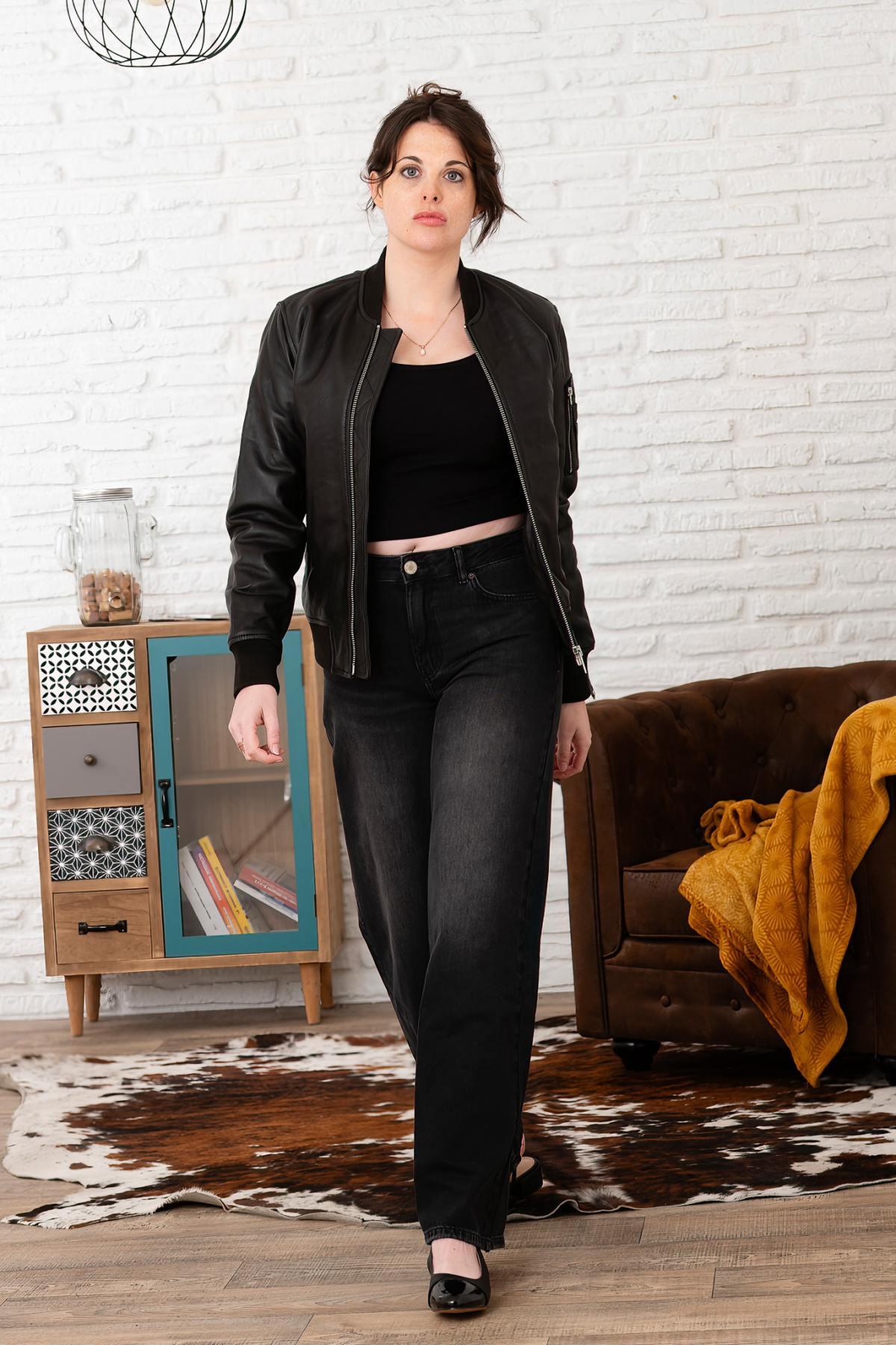 Giacche Donna Schott LCWBOMBA BLACK — vista 5