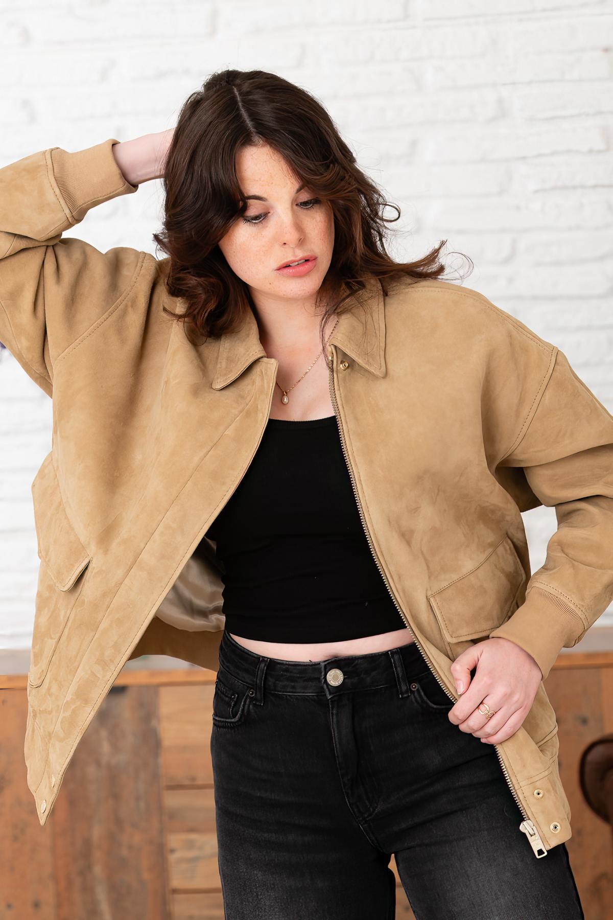 Damen Jacke Schott LCWDAISYS BEIGE — Ansicht 4