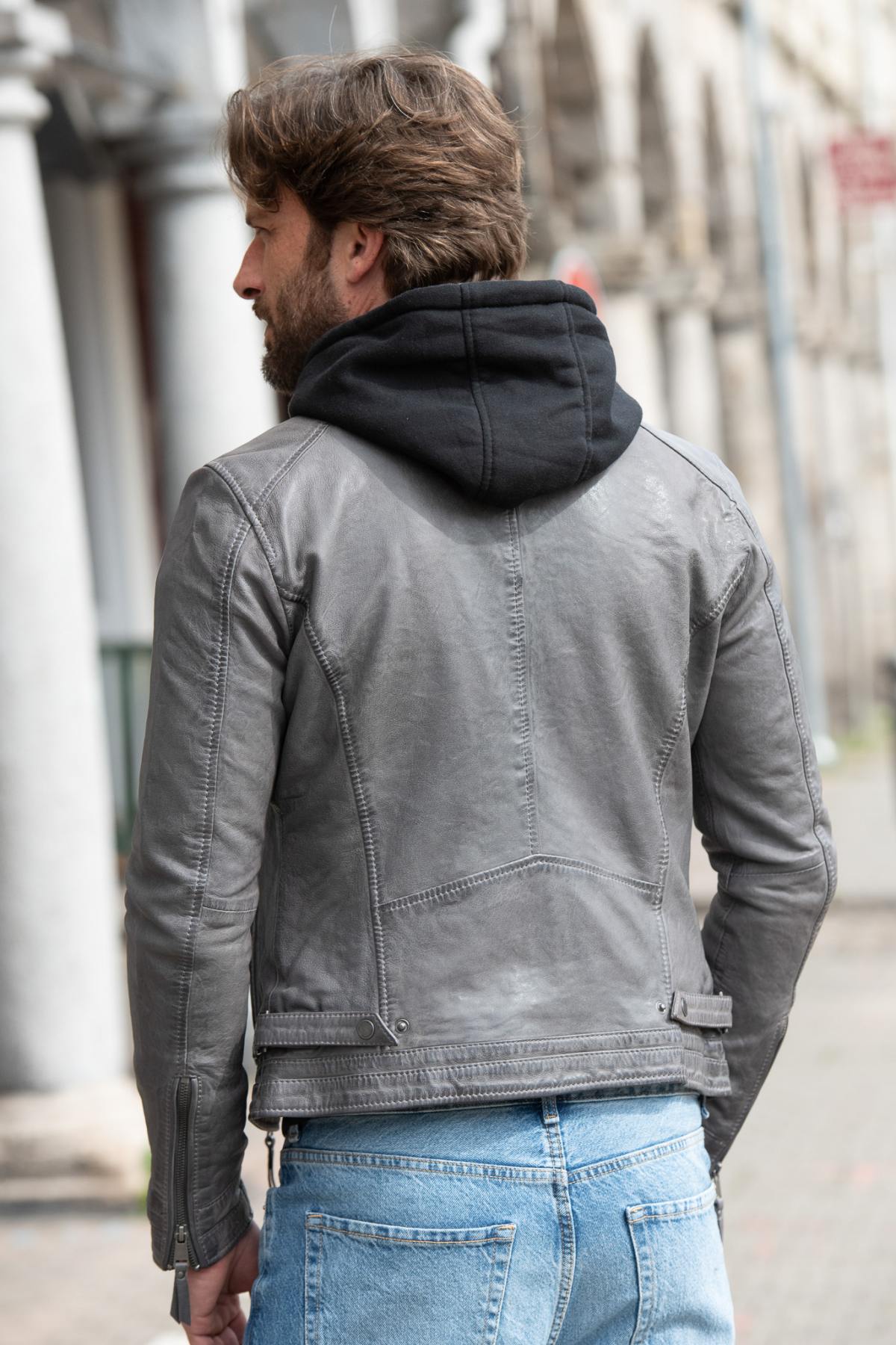 Giacche Uomo Cityzen KANSAS HOOD GREY — vista 2