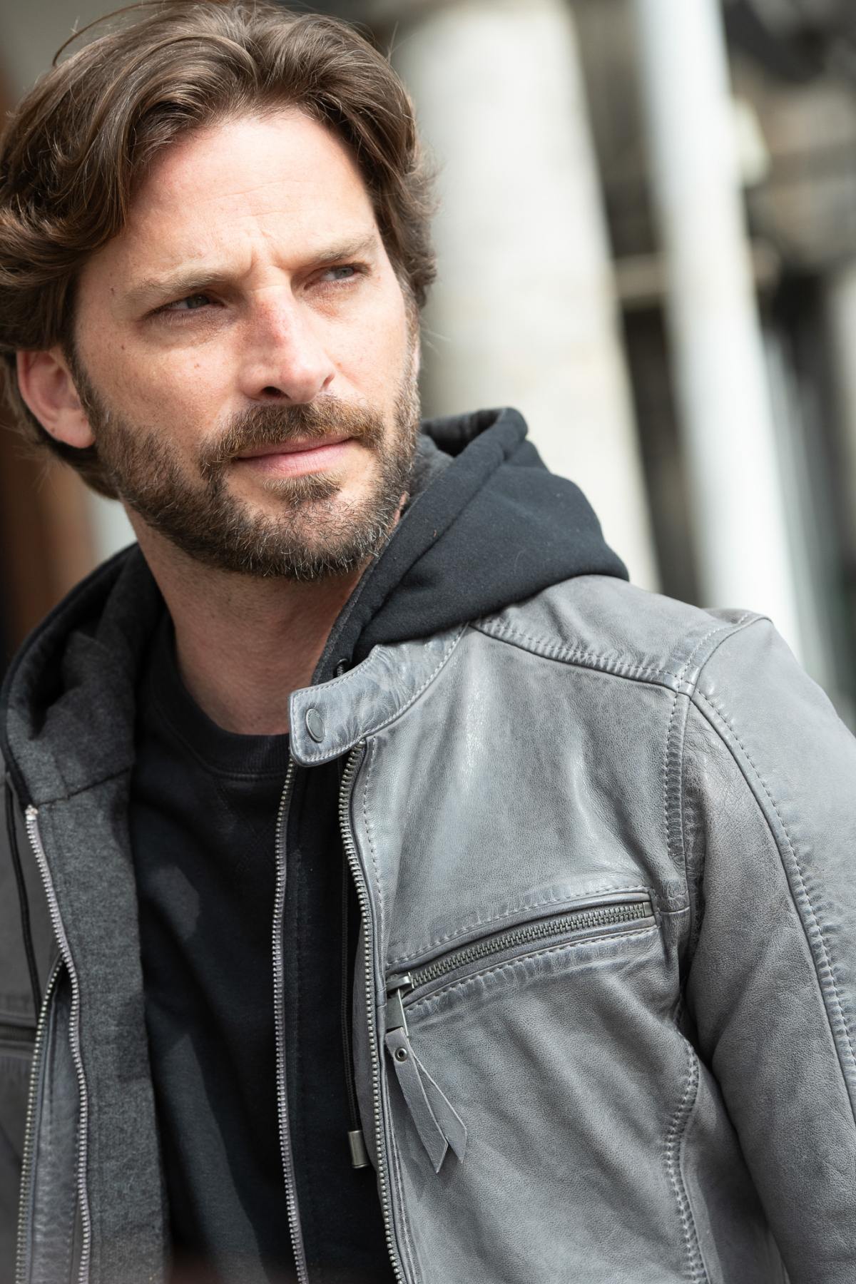 Giacche Uomo Cityzen KANSAS HOOD GREY — vista 3
