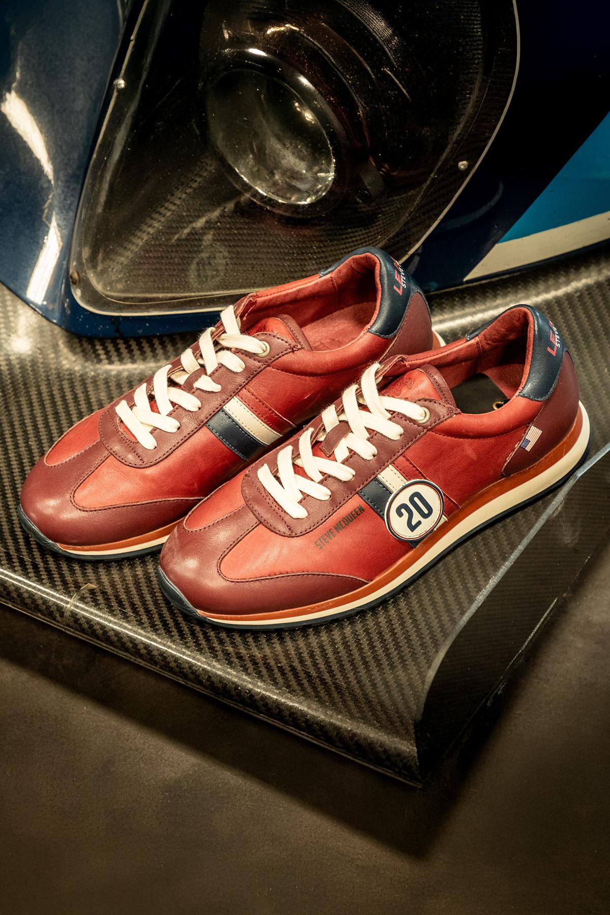 Scarpe Da Ginnastica In Pelle Uomo Steve Mcqueen COOL DARK RED — vista 2