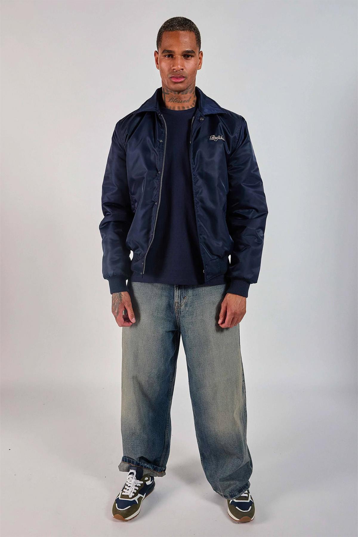 Chaqueta Hombre Redskins DRAGON FIGHTER NAVY BLUE — vista 7