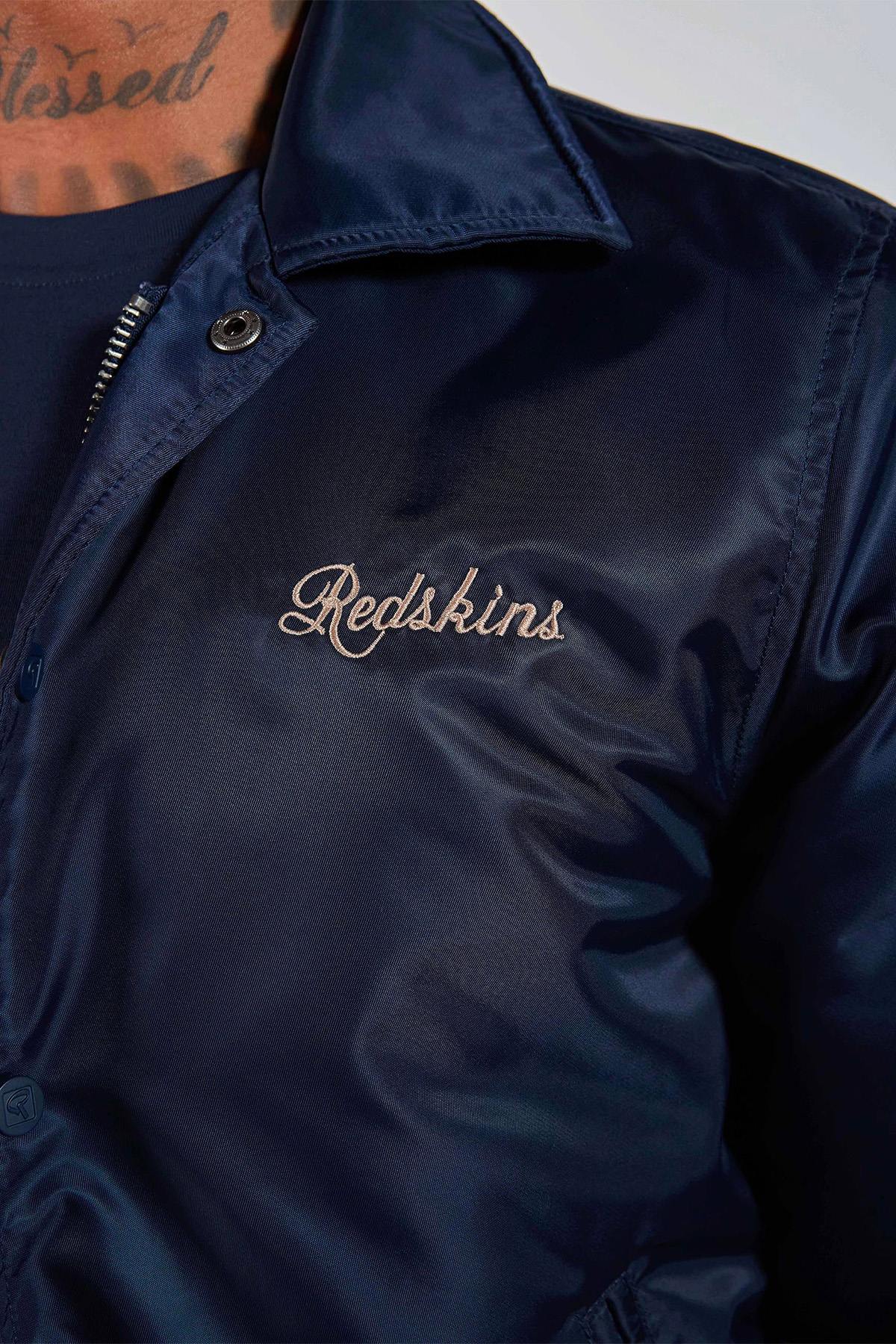 Chaqueta Hombre Redskins DRAGON FIGHTER NAVY BLUE — vista 8
