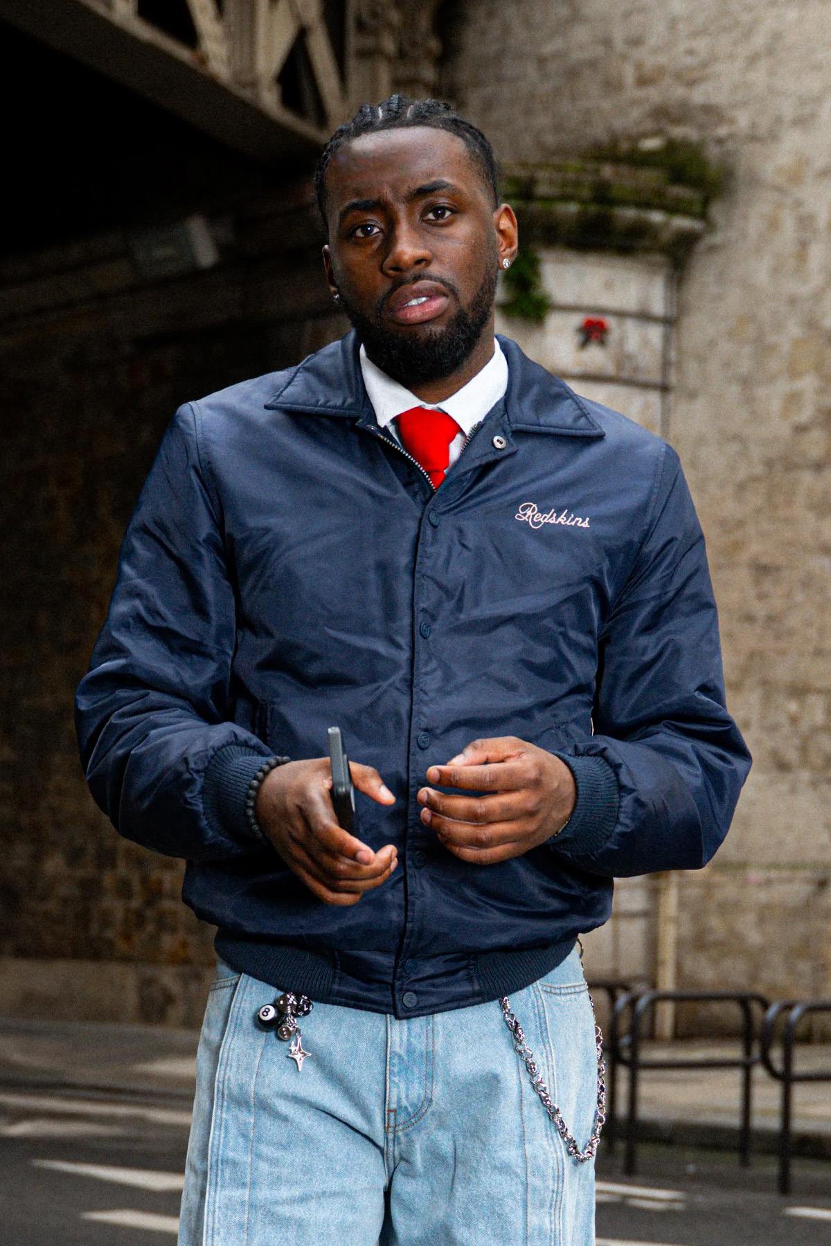 Chaqueta Hombre Redskins DRAGON FIGHTER NAVY BLUE — vista 1