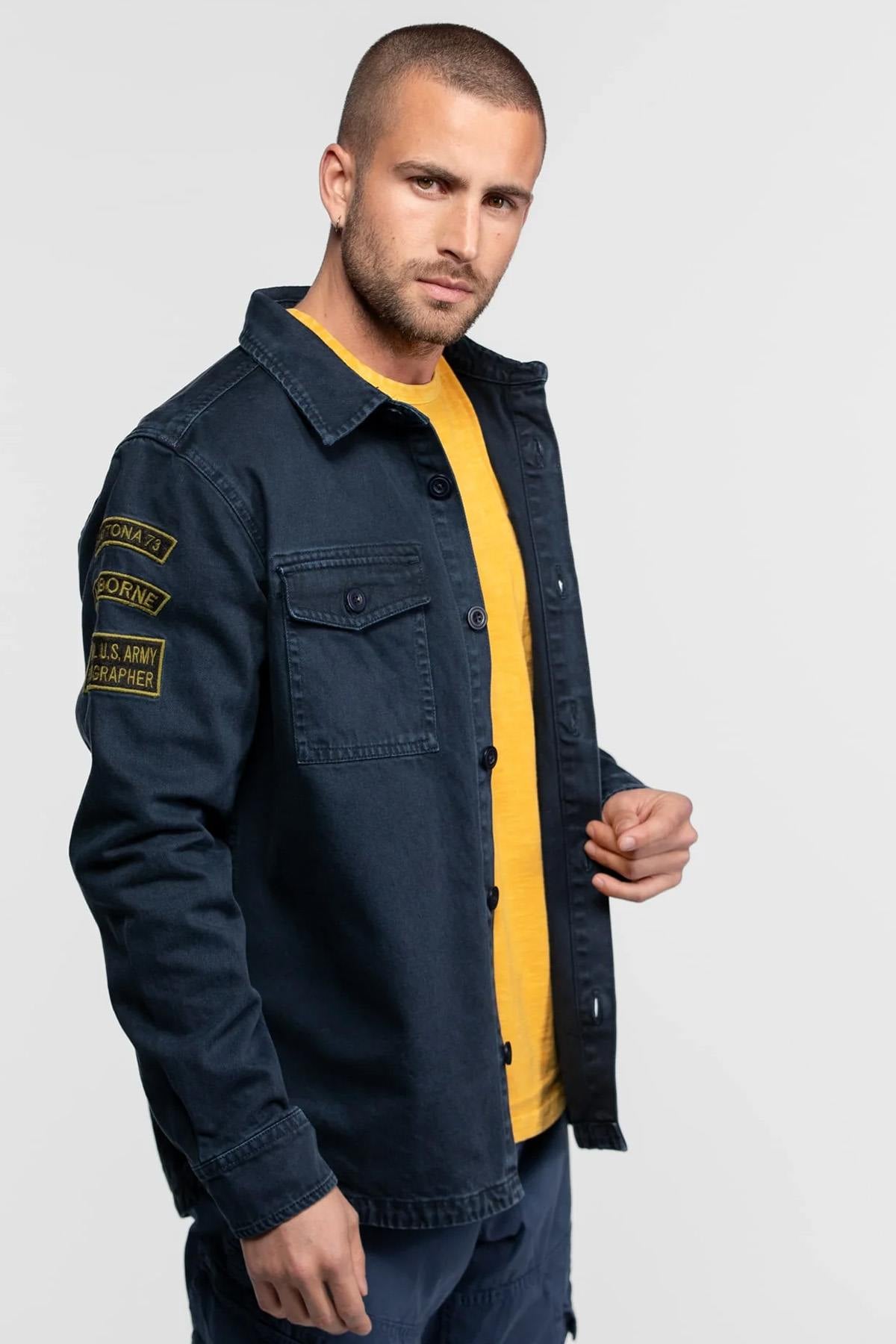 Chemise Homme Daytona MELHART BULL DENIM NAVY — vue 2