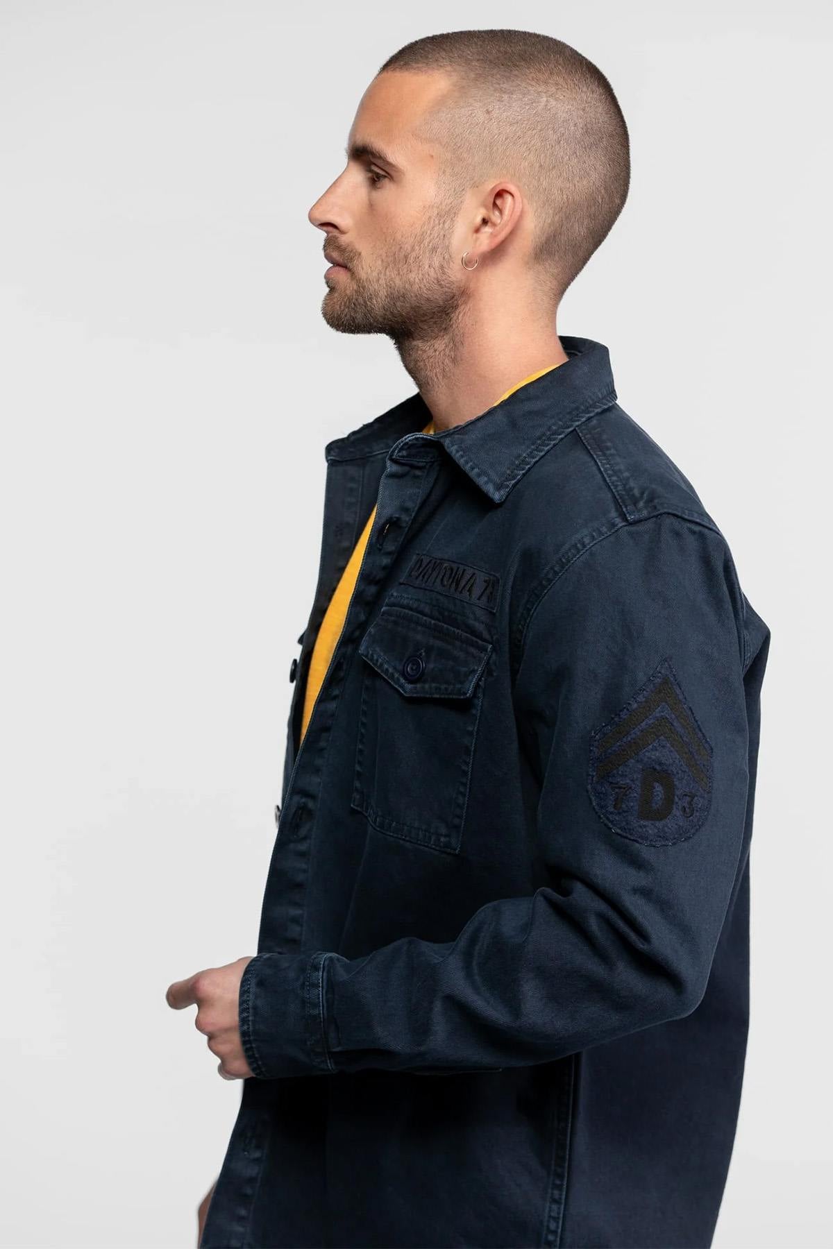 Chemise Homme Daytona MELHART BULL DENIM NAVY — vue 6