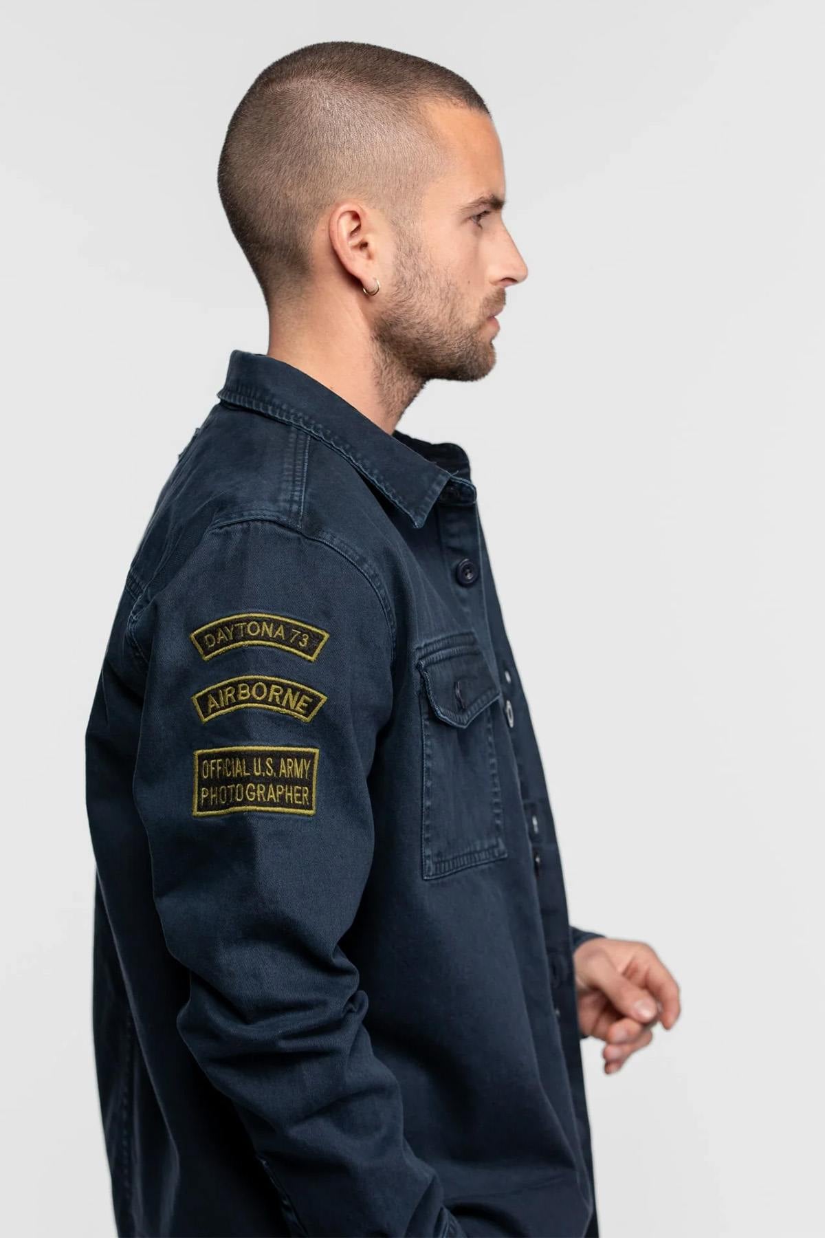 Chemise Homme Daytona MELHART BULL DENIM NAVY — vue 5