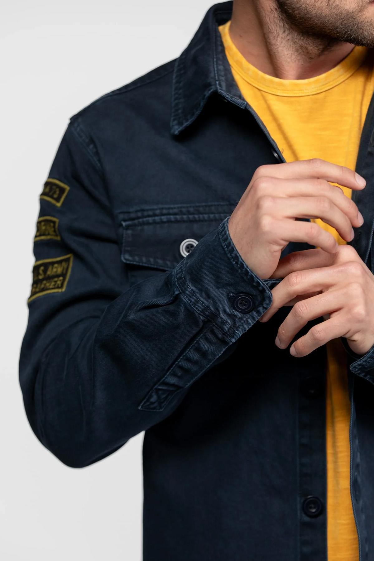 Chemise Homme Daytona MELHART BULL DENIM NAVY — vue 4