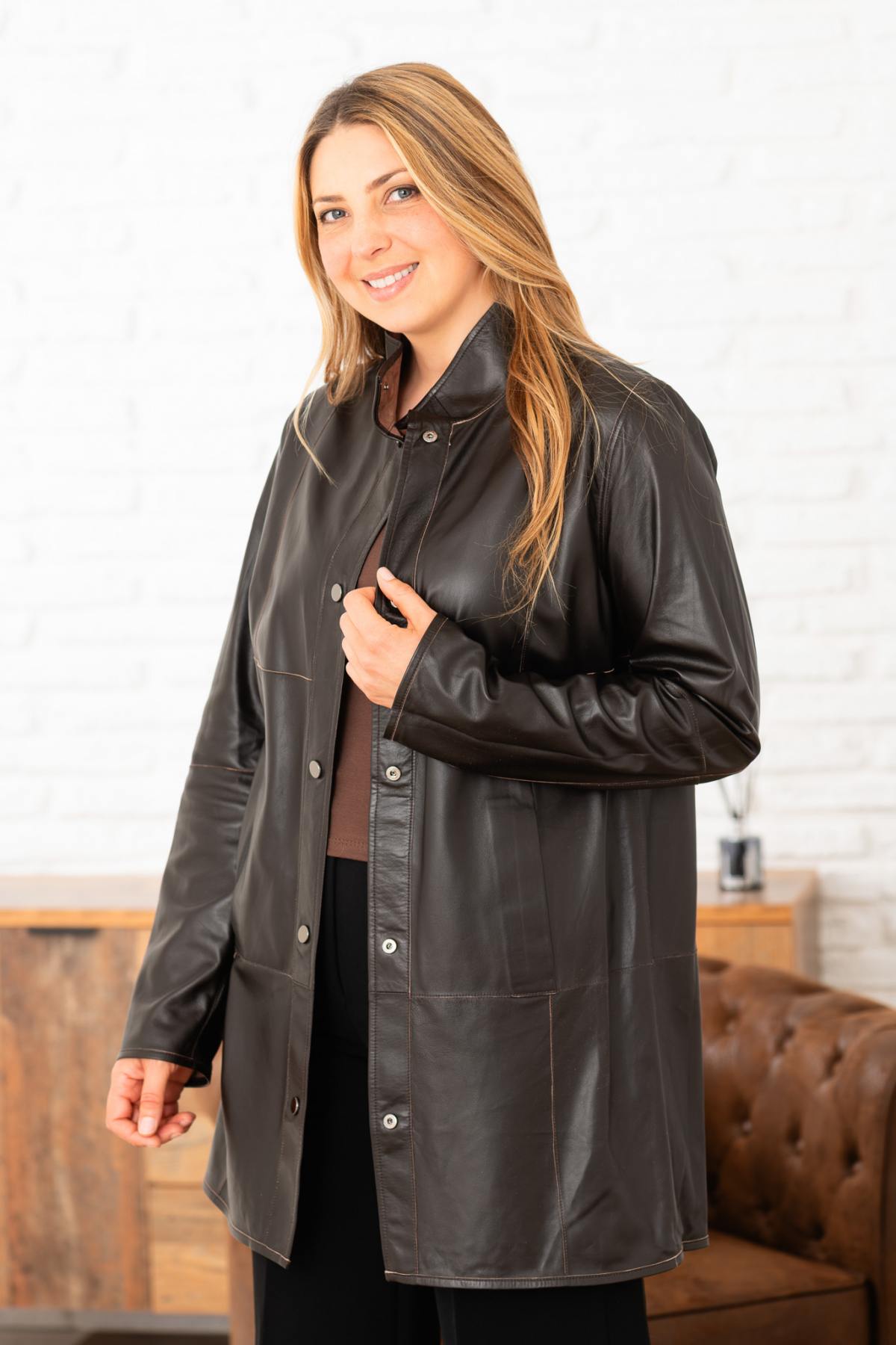 Cazadora Mujeres Cityzen FLORENCE VELOURS MARRON — vista 1
