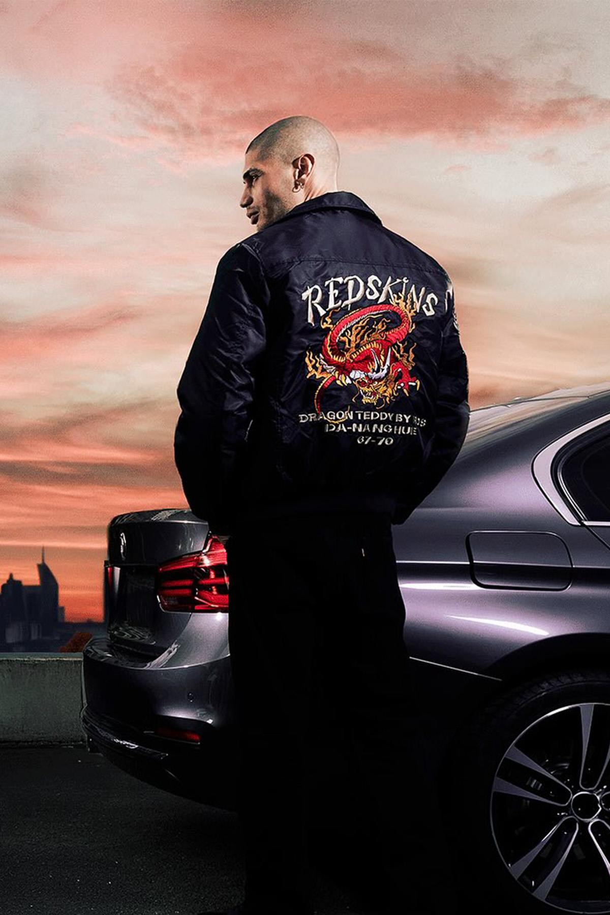 Chaqueta Hombre Redskins DRAGON FIGHTER BLACK — vista 1
