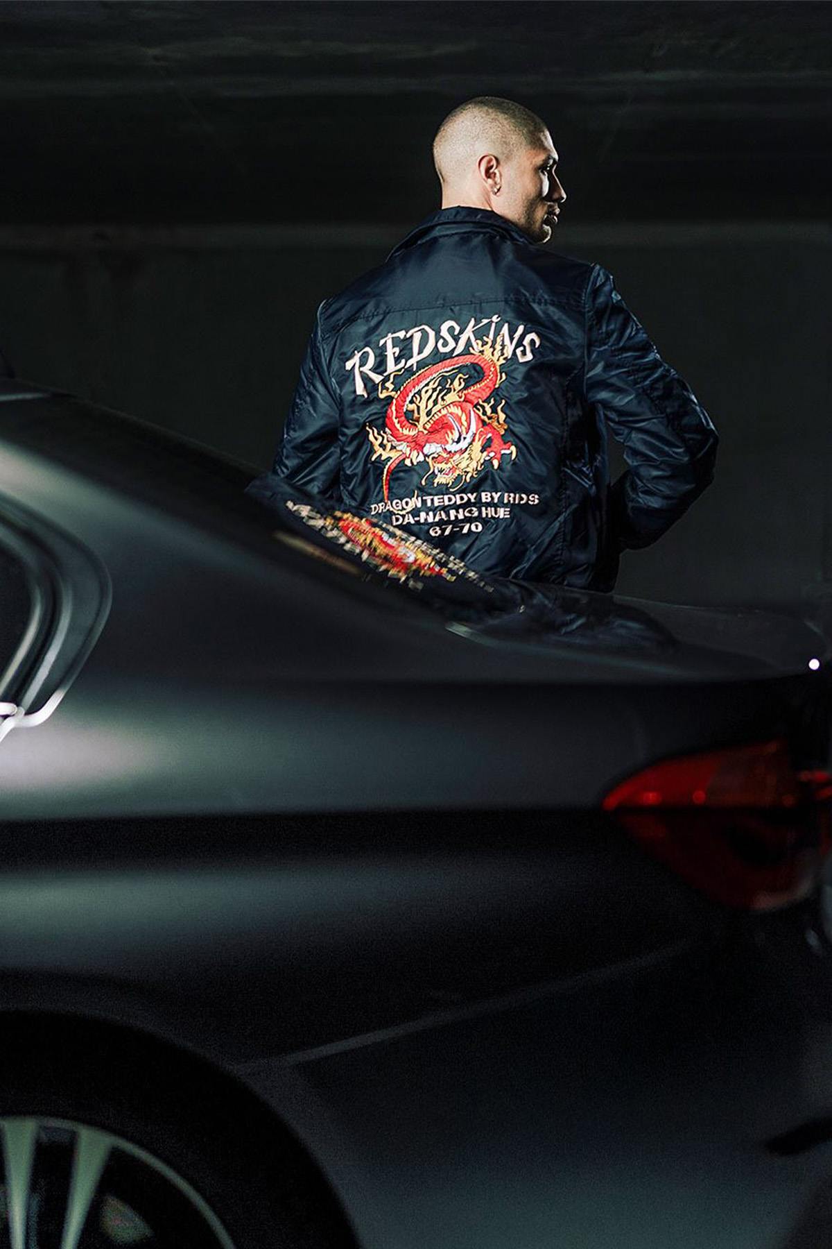 Chaqueta Hombre Redskins DRAGON FIGHTER NAVY BLUE — vista 2