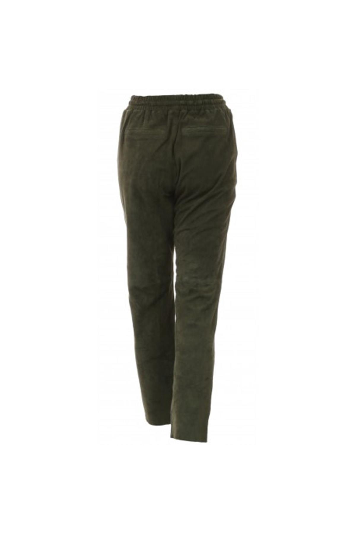 Damen Hose Oakwood GIFT GOAT SUEDE KAKI FONCE 626 — Ansicht 6