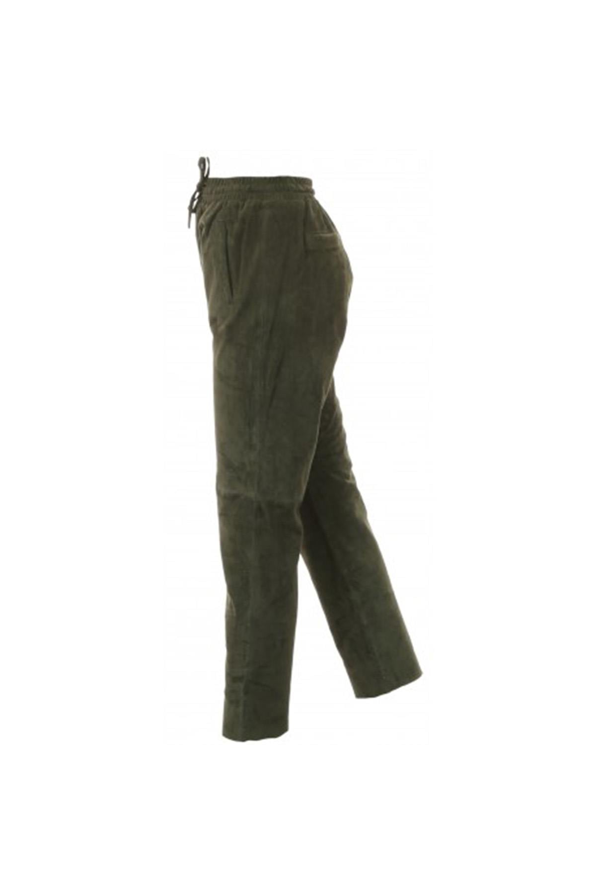 Damen Hose Oakwood GIFT GOAT SUEDE KAKI FONCE 626 — Ansicht 5