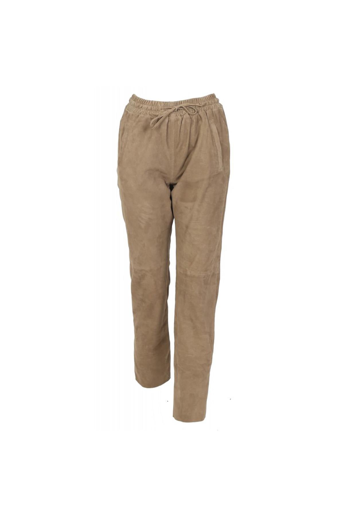 Damen Hose Oakwood GIFT GOAT SUEDE MARRON CLAIR 503 — Ansicht 3