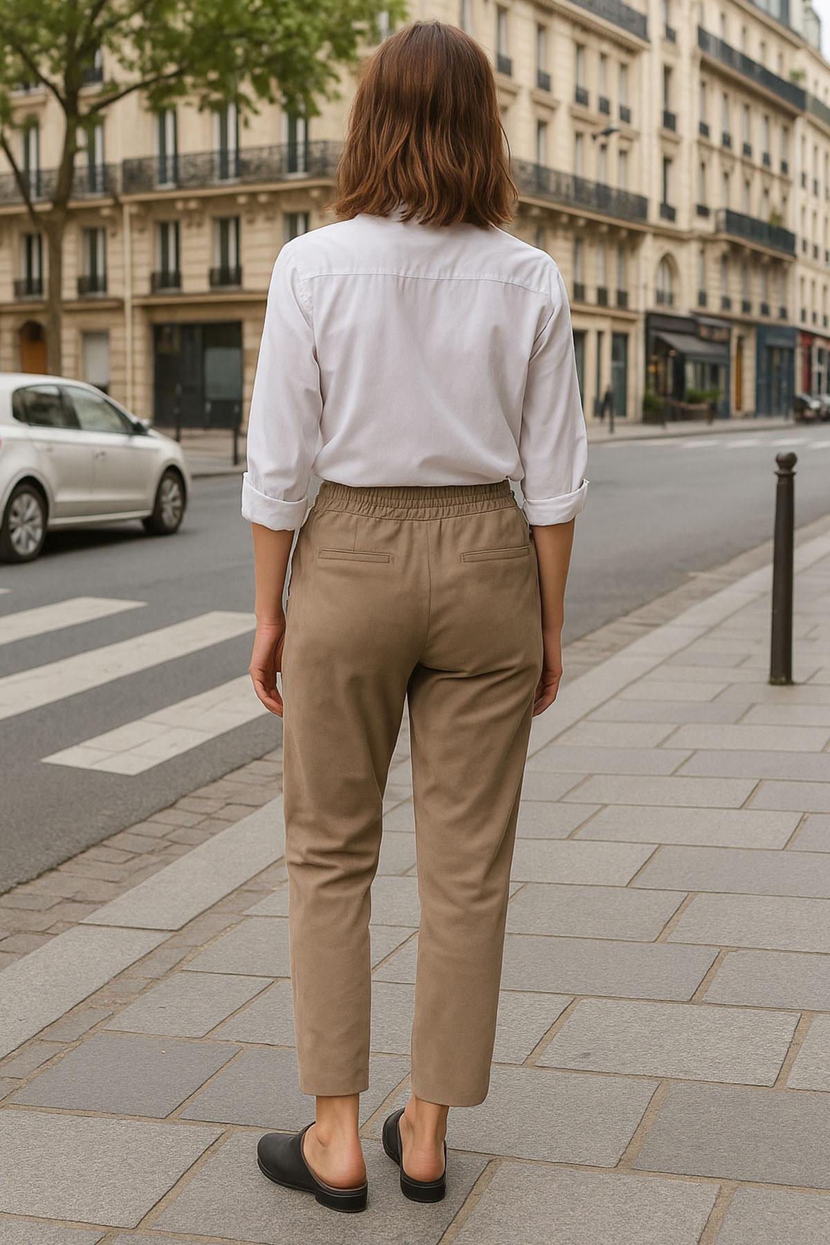 Damen Hose Oakwood GIFT GOAT SUEDE MARRON CLAIR 503 — Ansicht 2