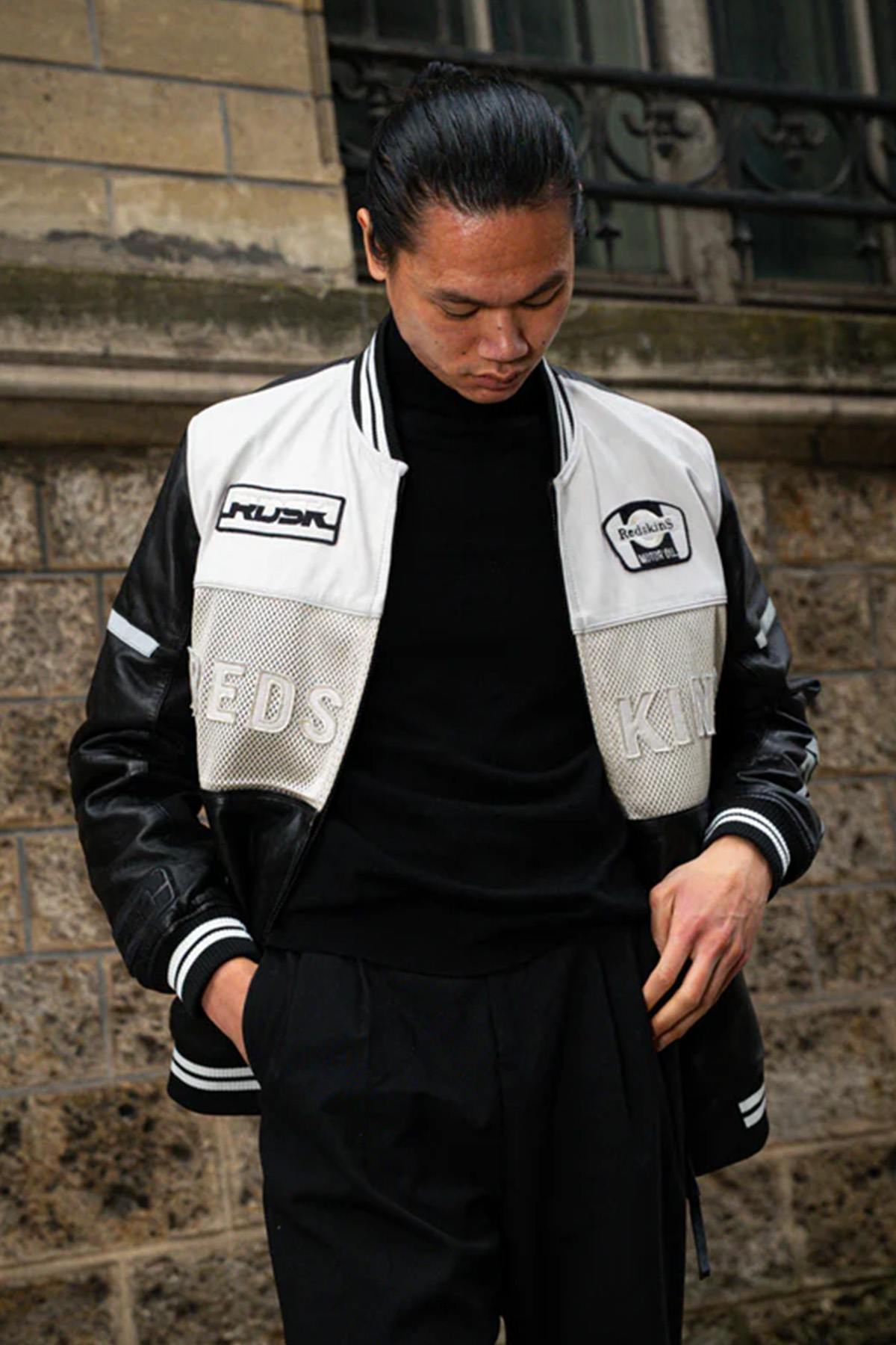 Giacche Uomo Redskins NOGARO RACING BLACK / WHITE — vista 11
