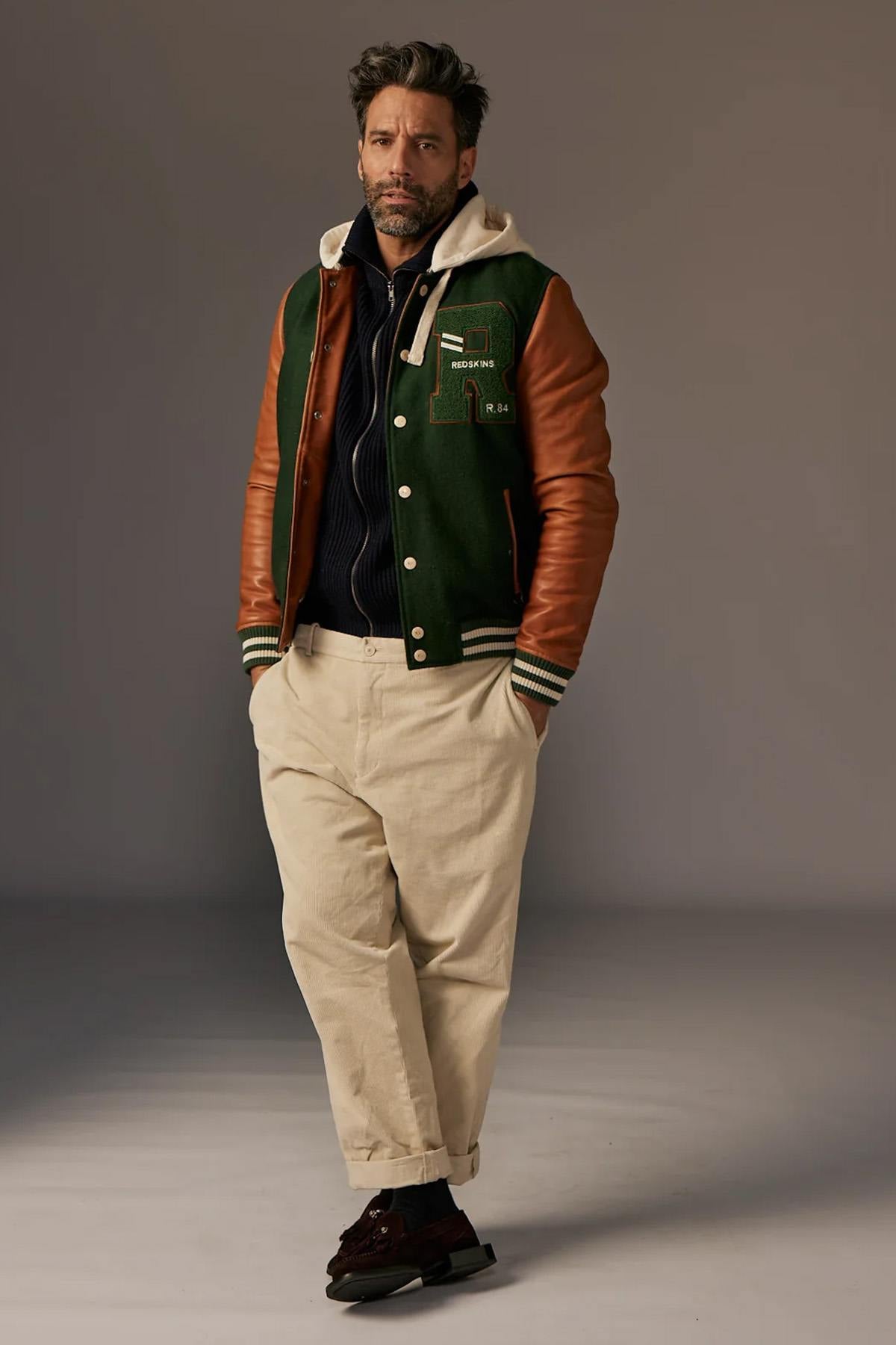 Herren Jacke Redskins CAMBRIDGE SCHOOL FOREST GREEN/COGNAC — Ansicht 7