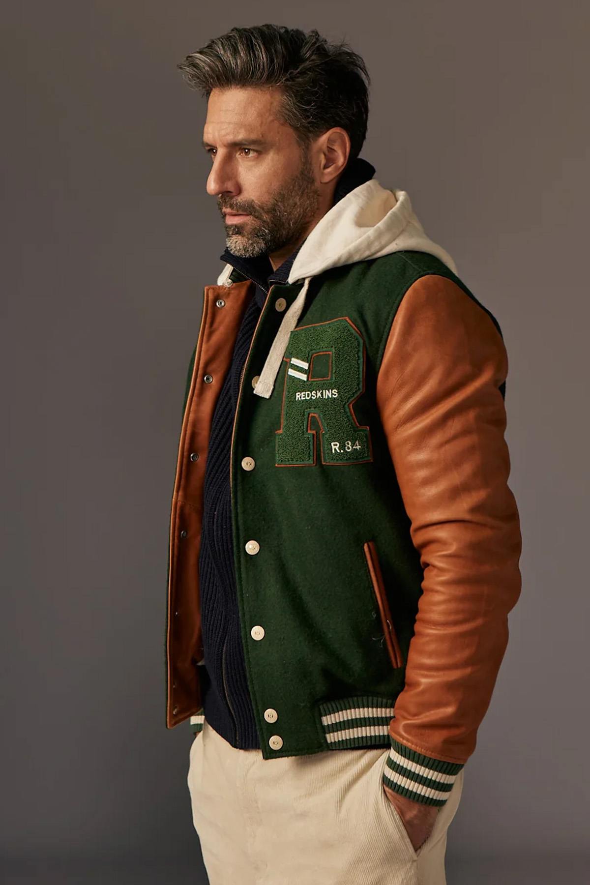 Herren Jacke Redskins CAMBRIDGE SCHOOL FOREST GREEN/COGNAC — Ansicht 5