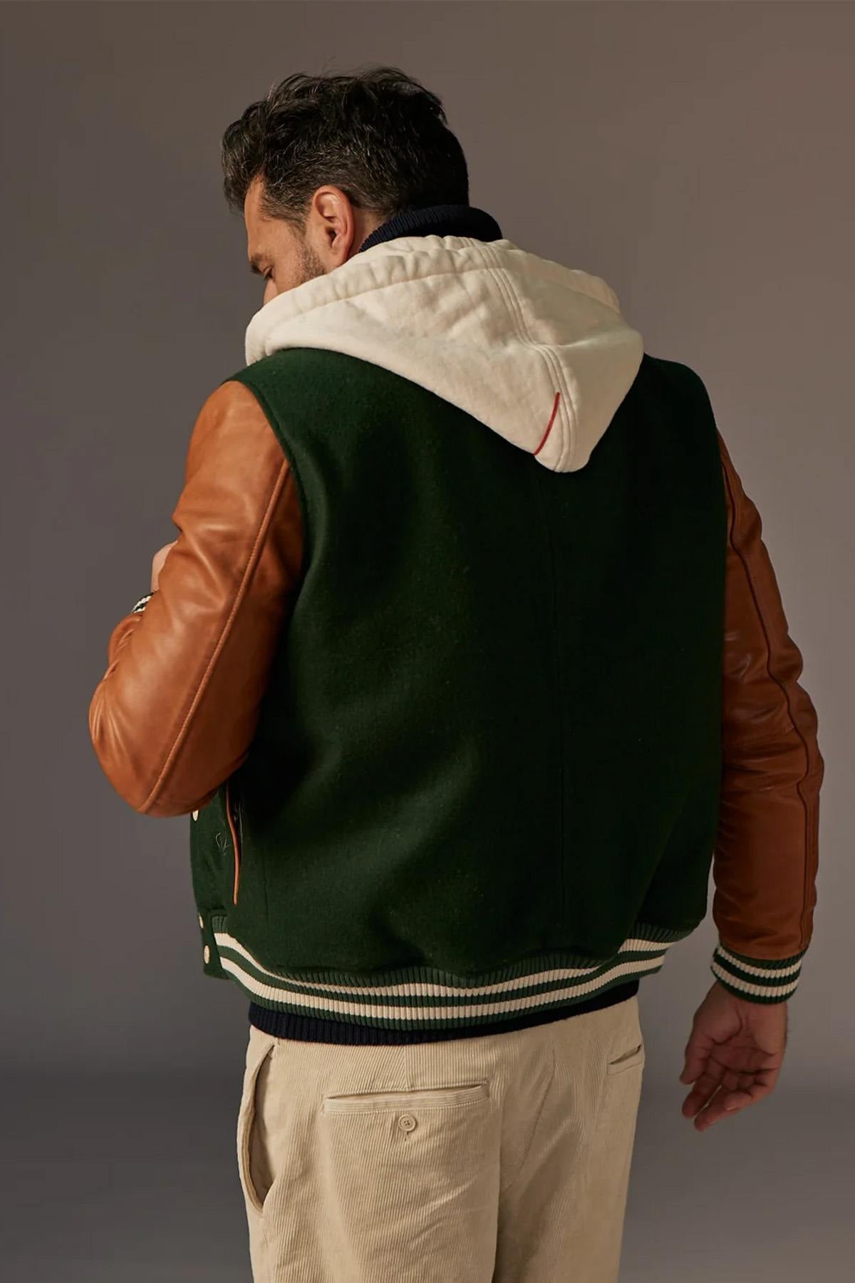 Herren Jacke Redskins CAMBRIDGE SCHOOL FOREST GREEN/COGNAC — Ansicht 4