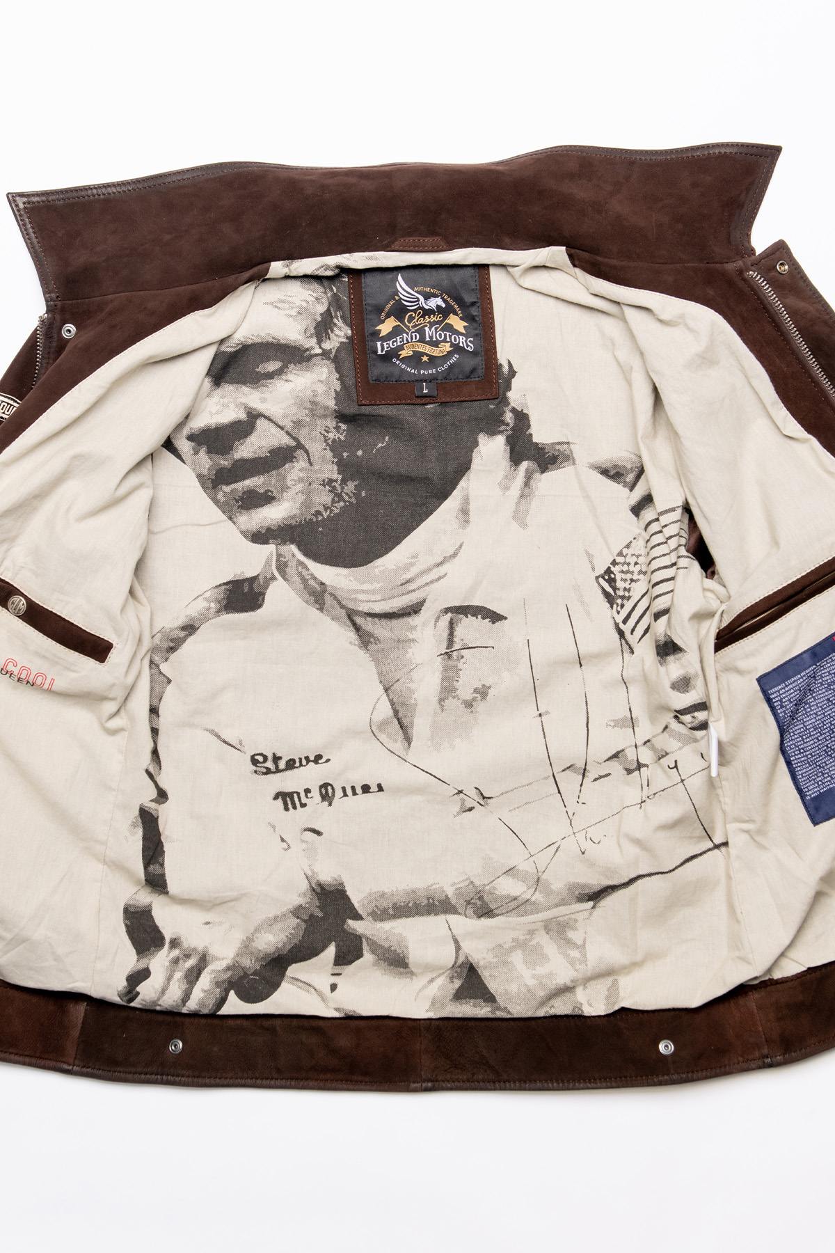 Giacche Uomo Steve Mcqueen CHARLIE SHEEP STEVE MCQUEEN NUBUK MARRON ZZ — vista 3