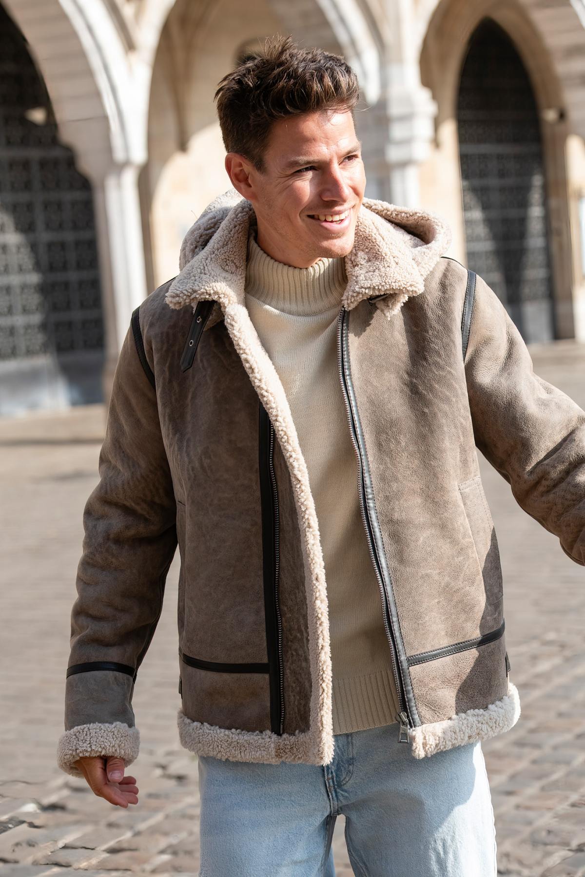 Chaqueta Hombre Cityzen BOMBARDIER CAPUCHE OLD SABLE — vista 5