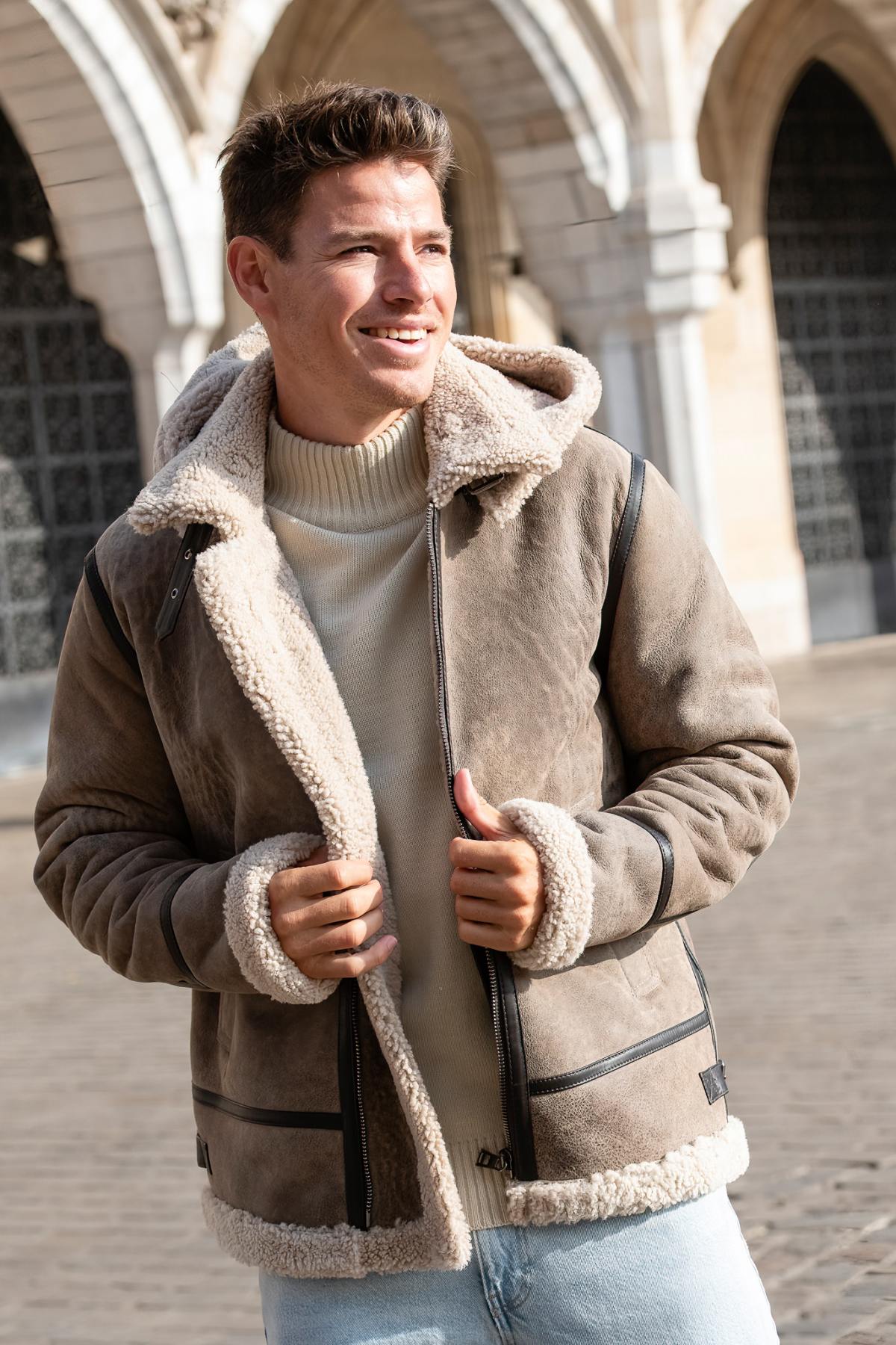 Chaqueta Hombre Cityzen BOMBARDIER CAPUCHE OLD SABLE — vista 3