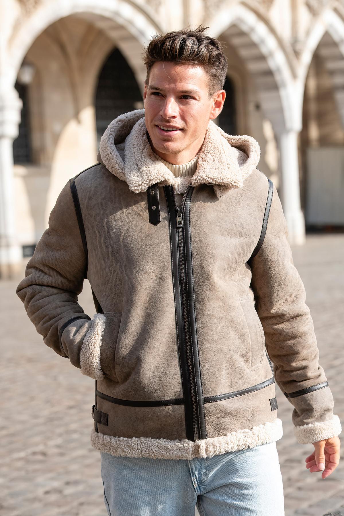 Chaqueta Hombre Cityzen BOMBARDIER CAPUCHE OLD SABLE — vista 1